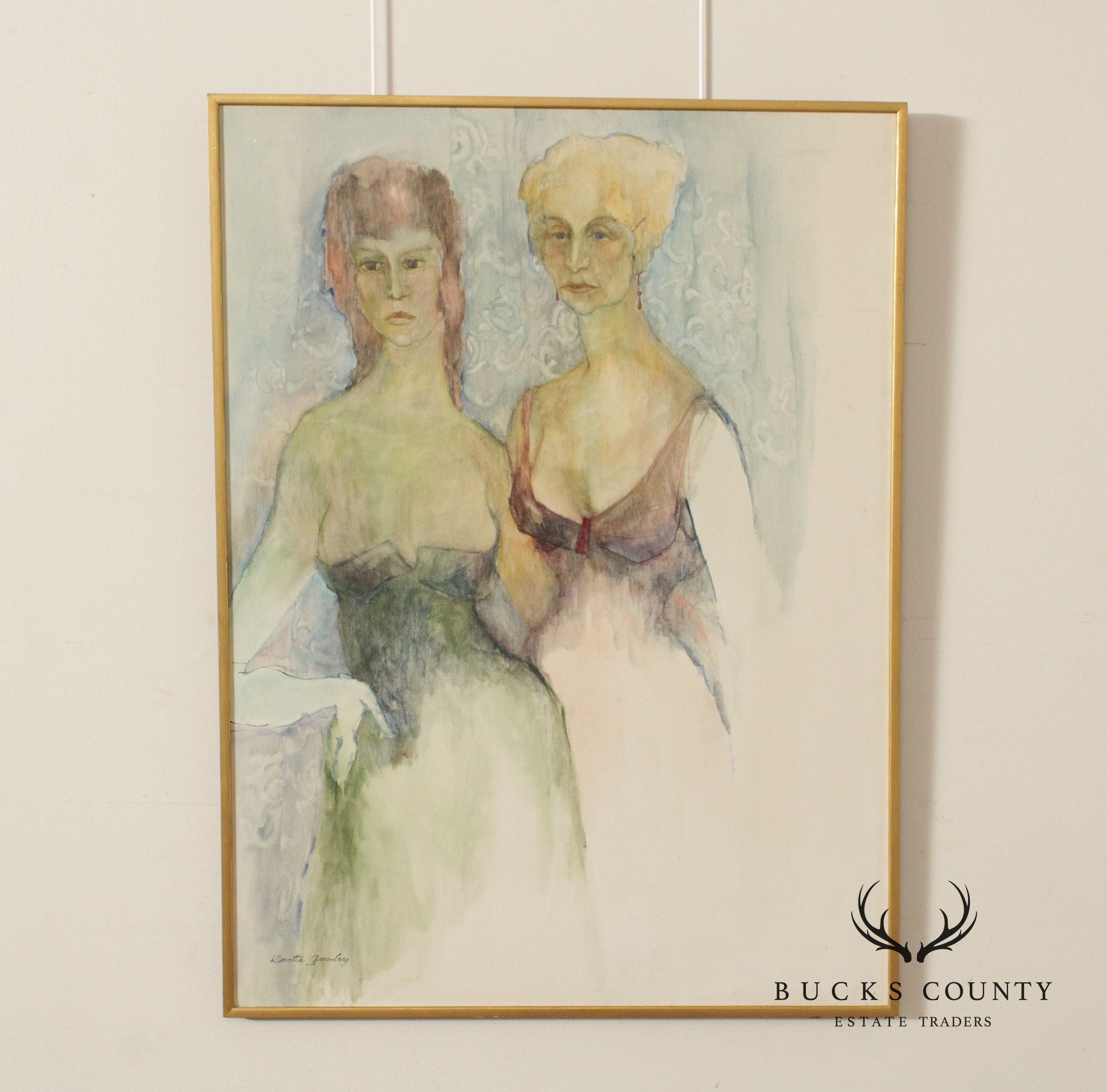 Davetta Greenberg Watercolor Painting, Elegant Women