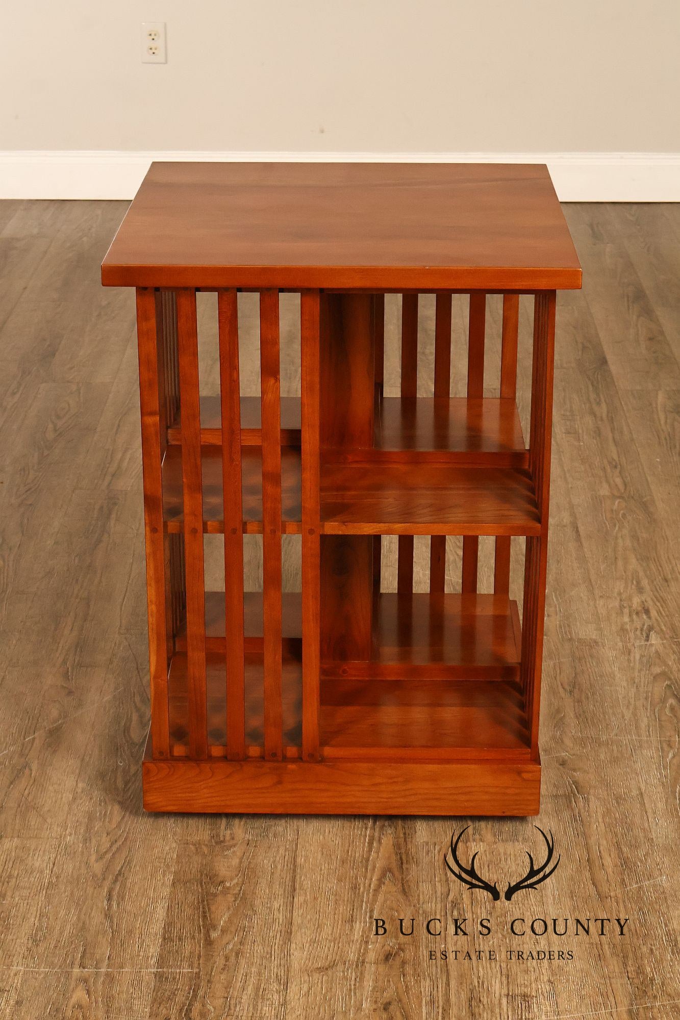 Stickley Mission Collection Harvey Ellis Cherry Revolving Bookcase