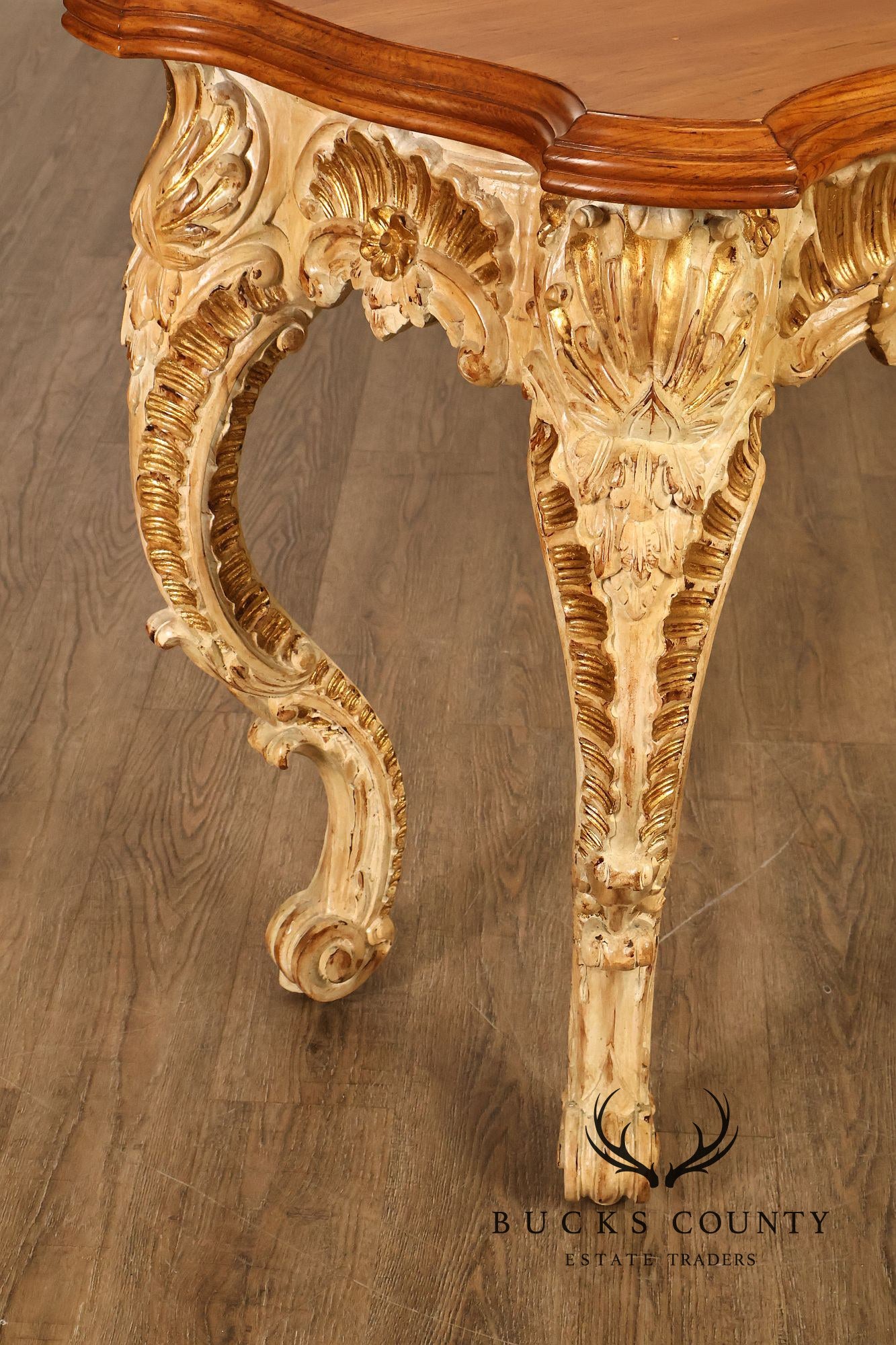 Louis XV Style Rococo Carved Console Table