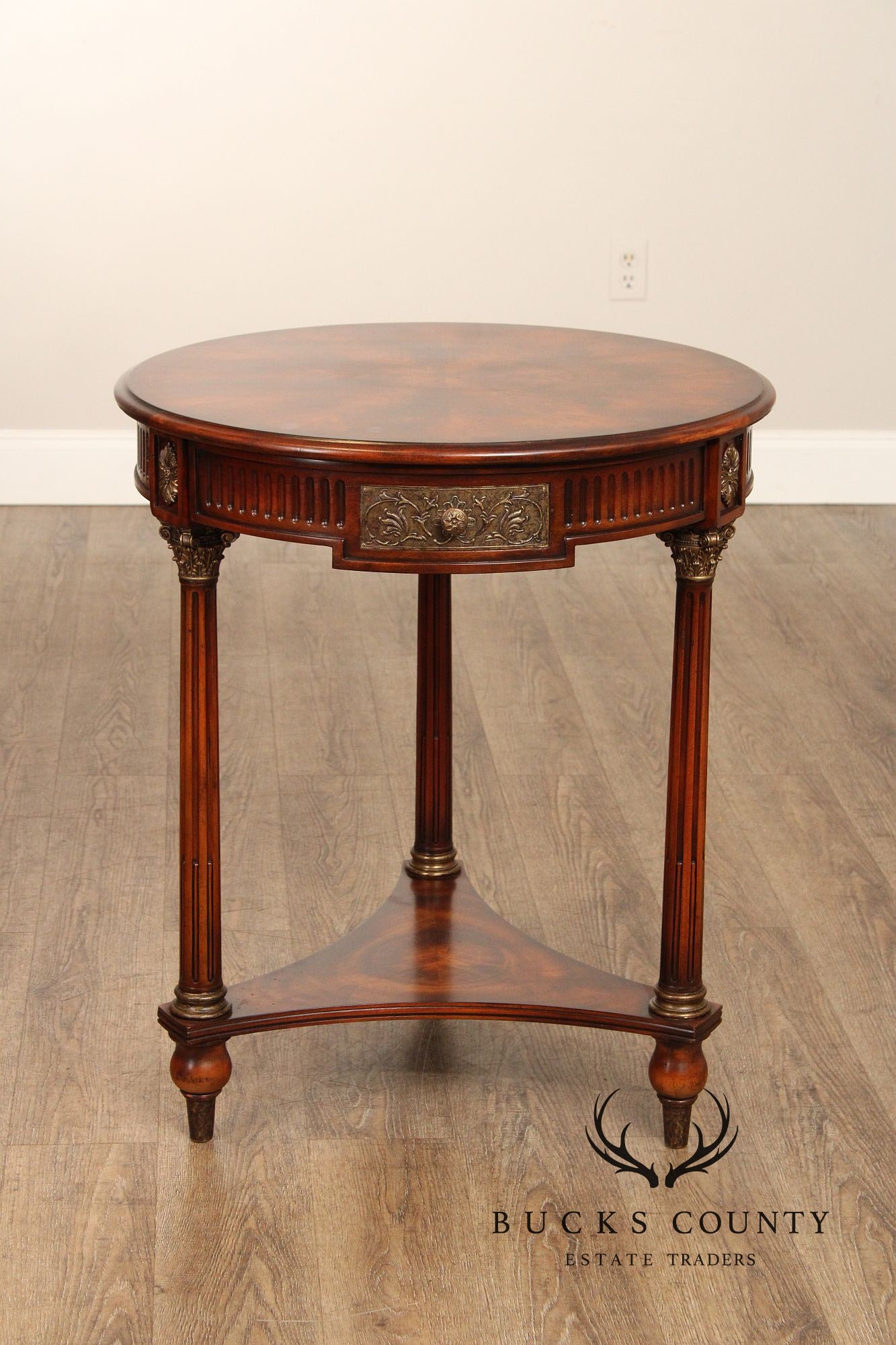 Theodore Alexander 'Flames in Corinth'  Round Mahogany Side Table