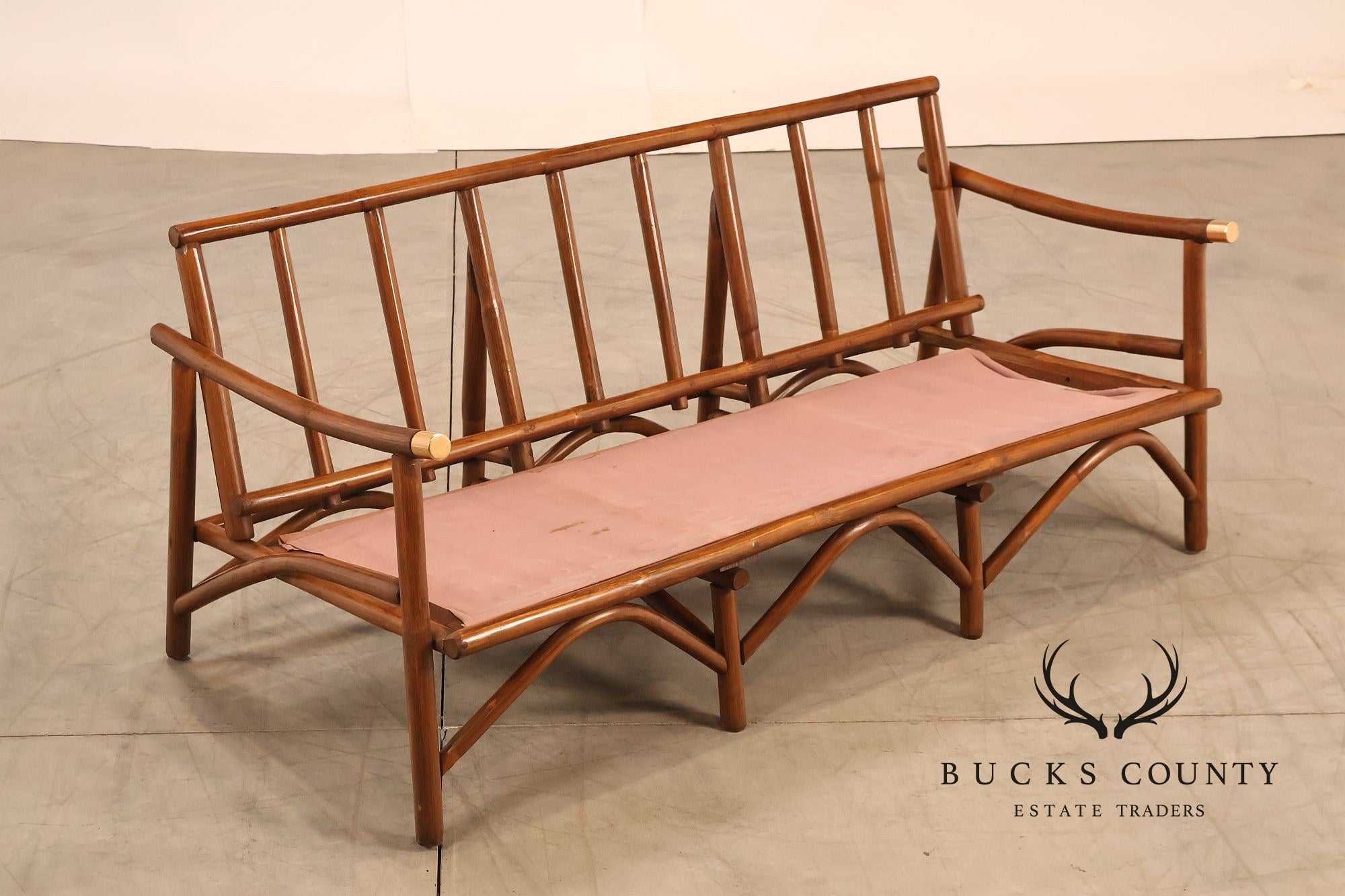 Vogue Coastal Vintage Rattan Bamboo Sofa