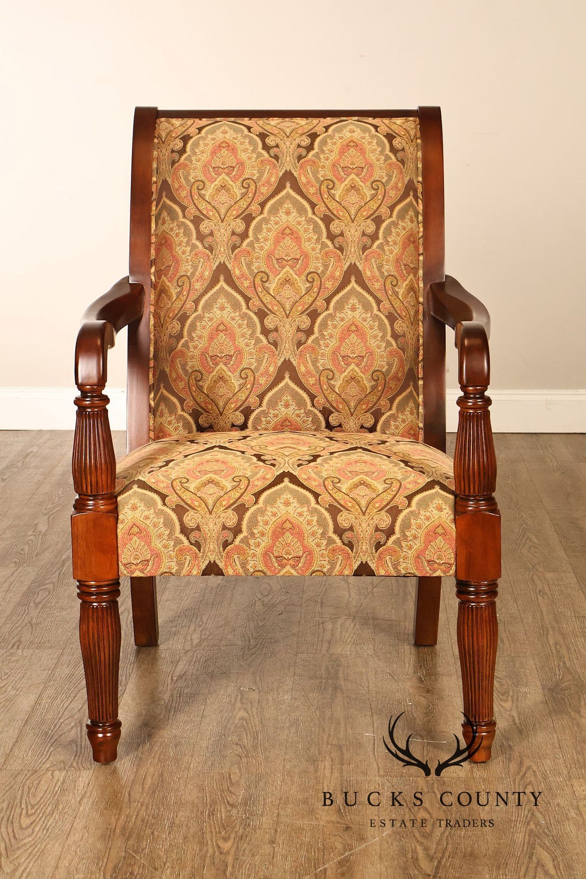 Fairfield Regency Style Pair of Open Armchairs