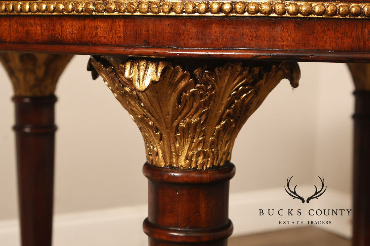 Italian Regency Style Mahogany Center Table