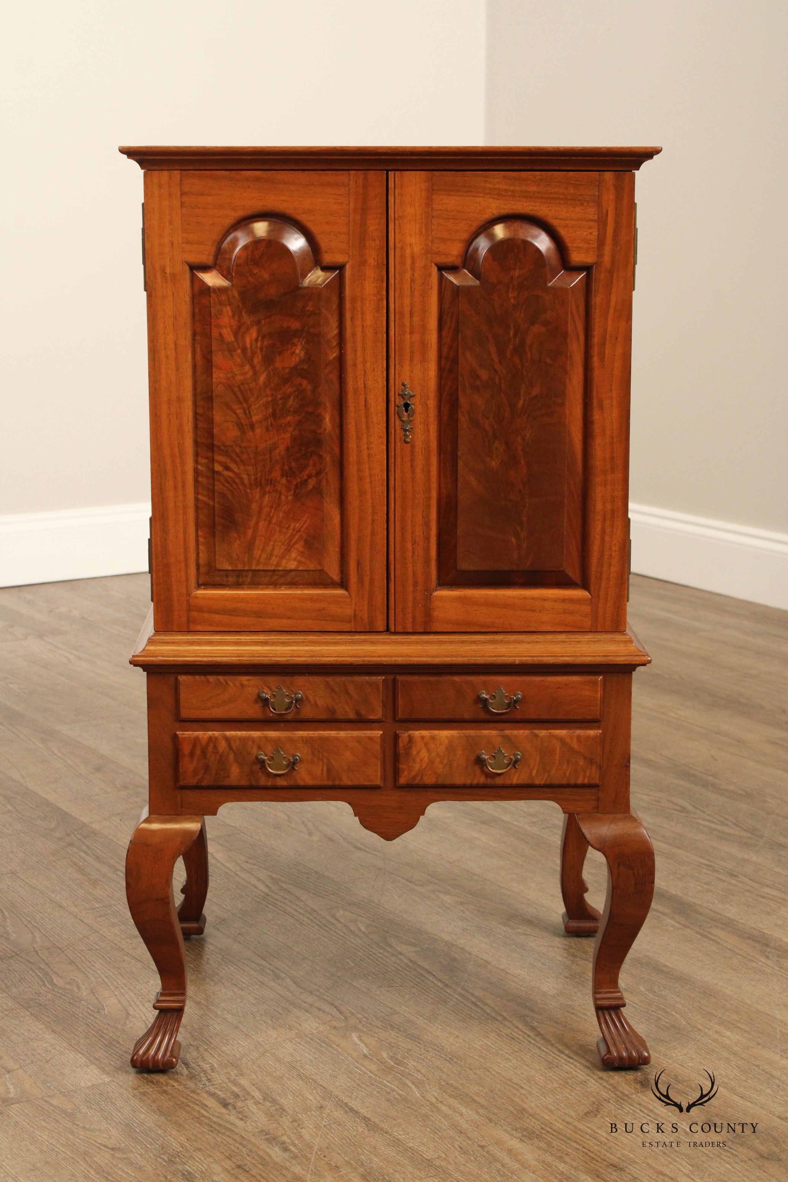 Bench Made Pennsylvania Walnut Spice Or Valuables Chest