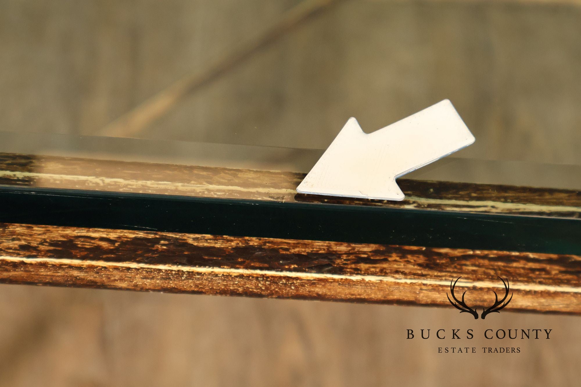 Minton Spindell 'Durant' Glass Top Iron Coffee Table