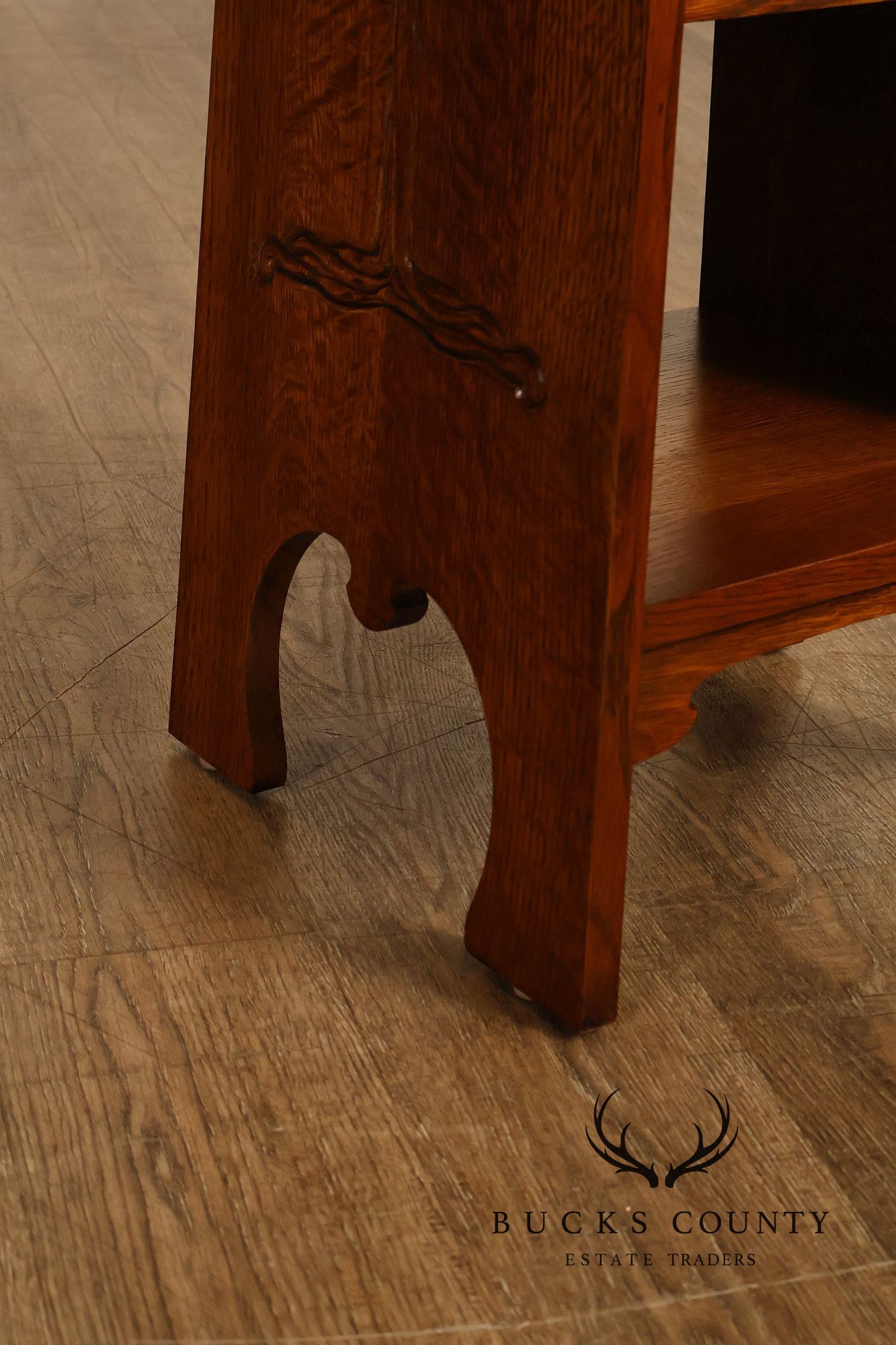 Stickley Mission Collection Oak Tree of Life Pedestal