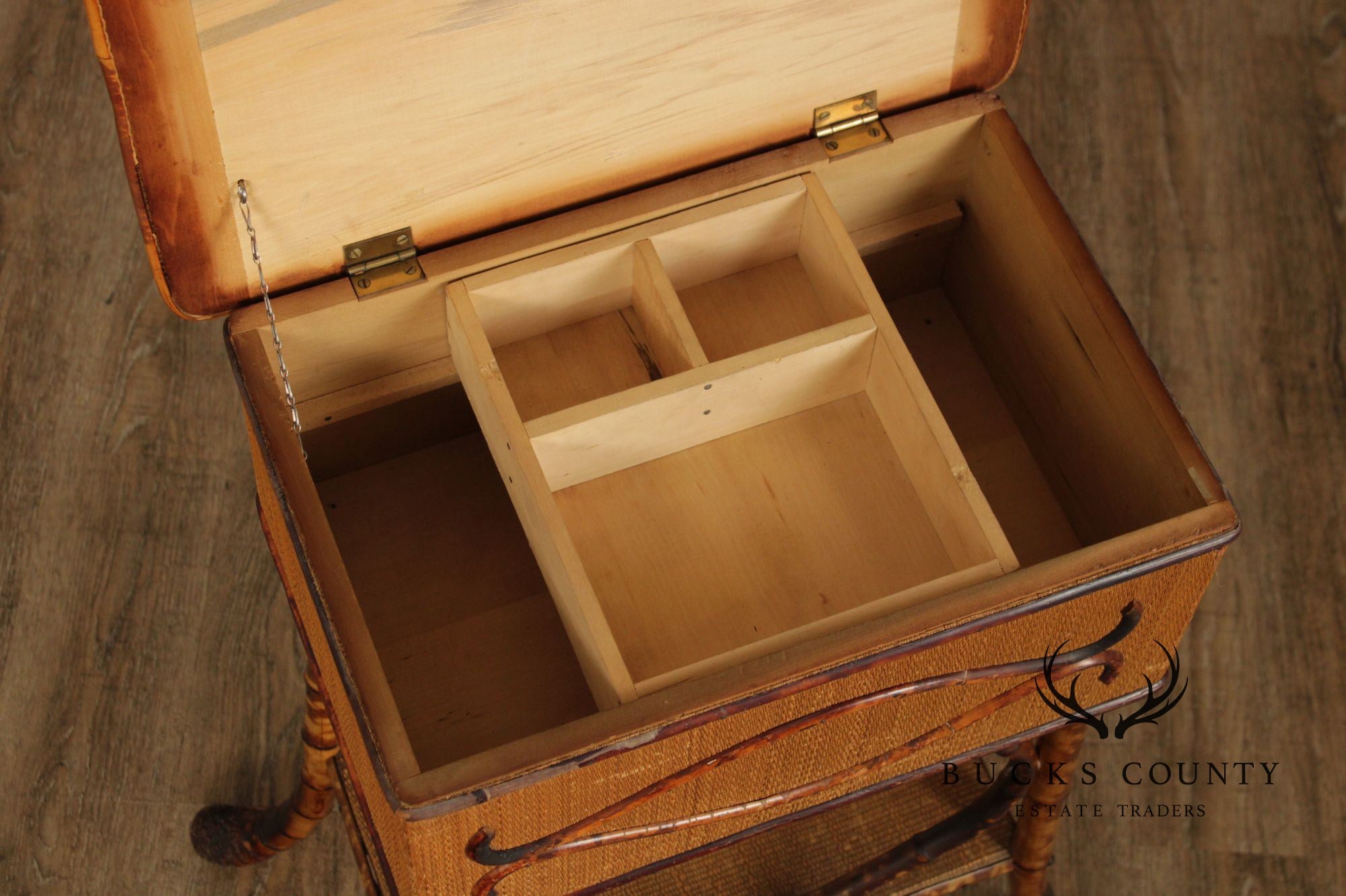 Vintage English Bamboo Sewing Stand