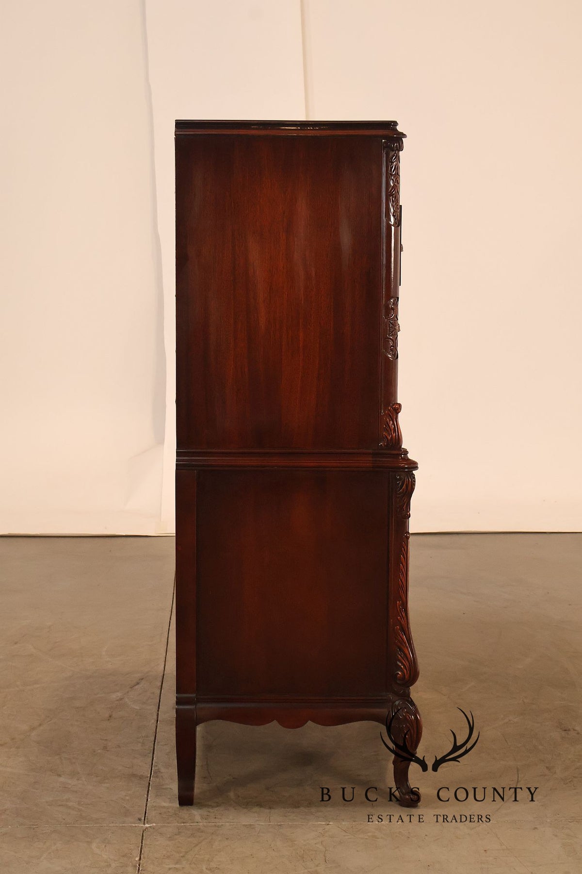 Vintage 1940s Mahogany High Chest