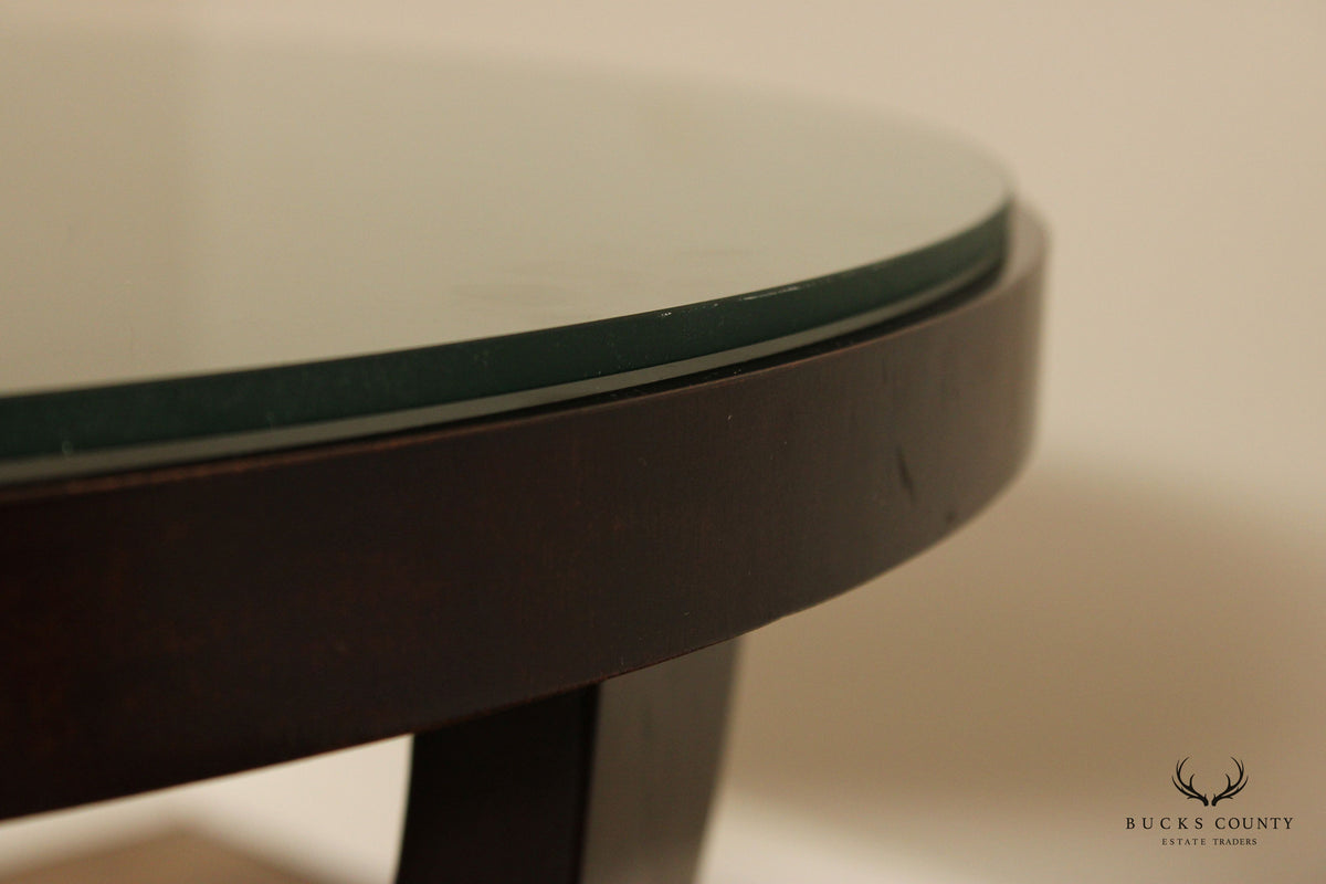 Century Furniture Empire Style Two-Tier Pedestal Side Table