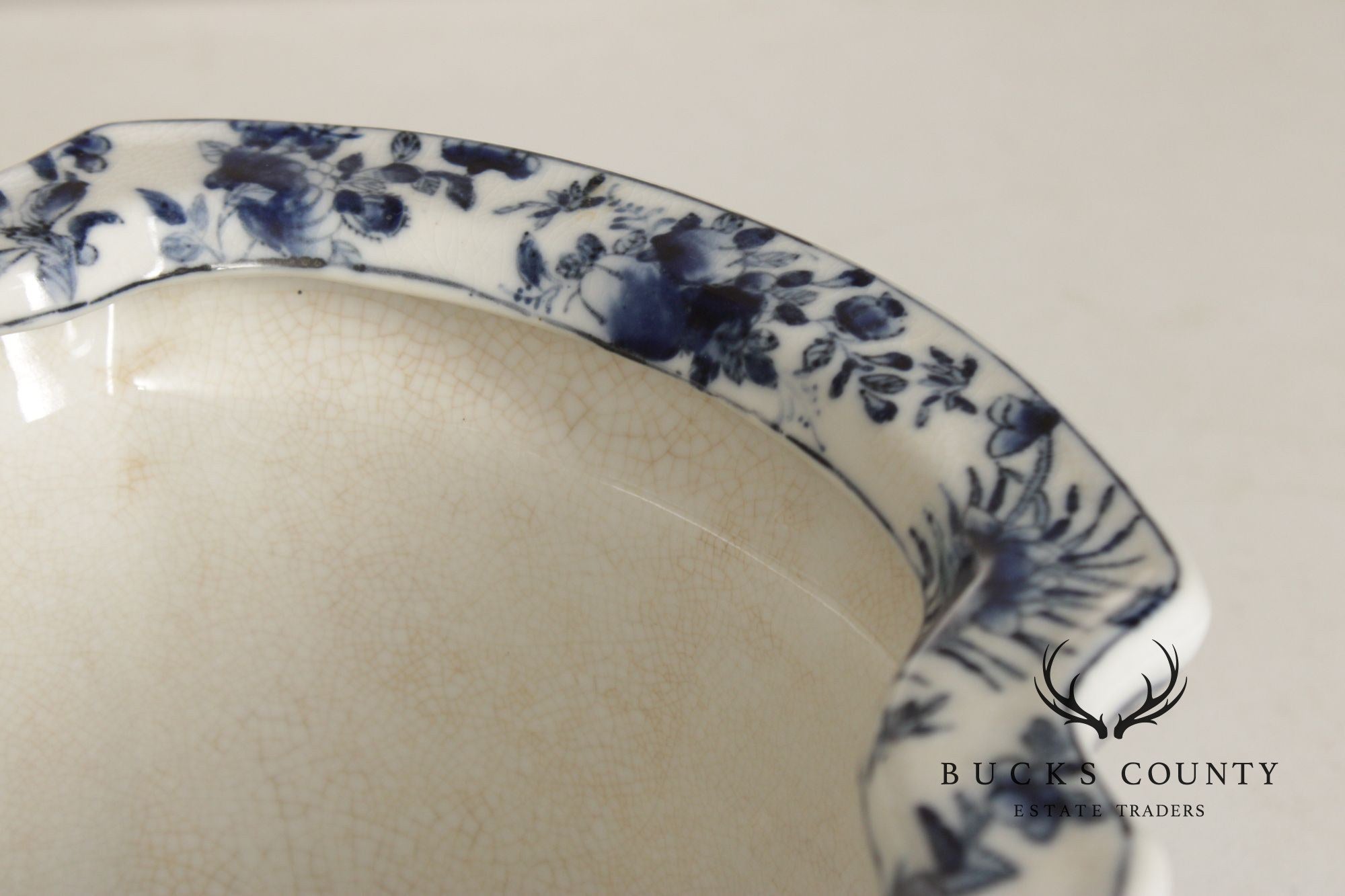 Asian Style Blue and White Porcelain Planter