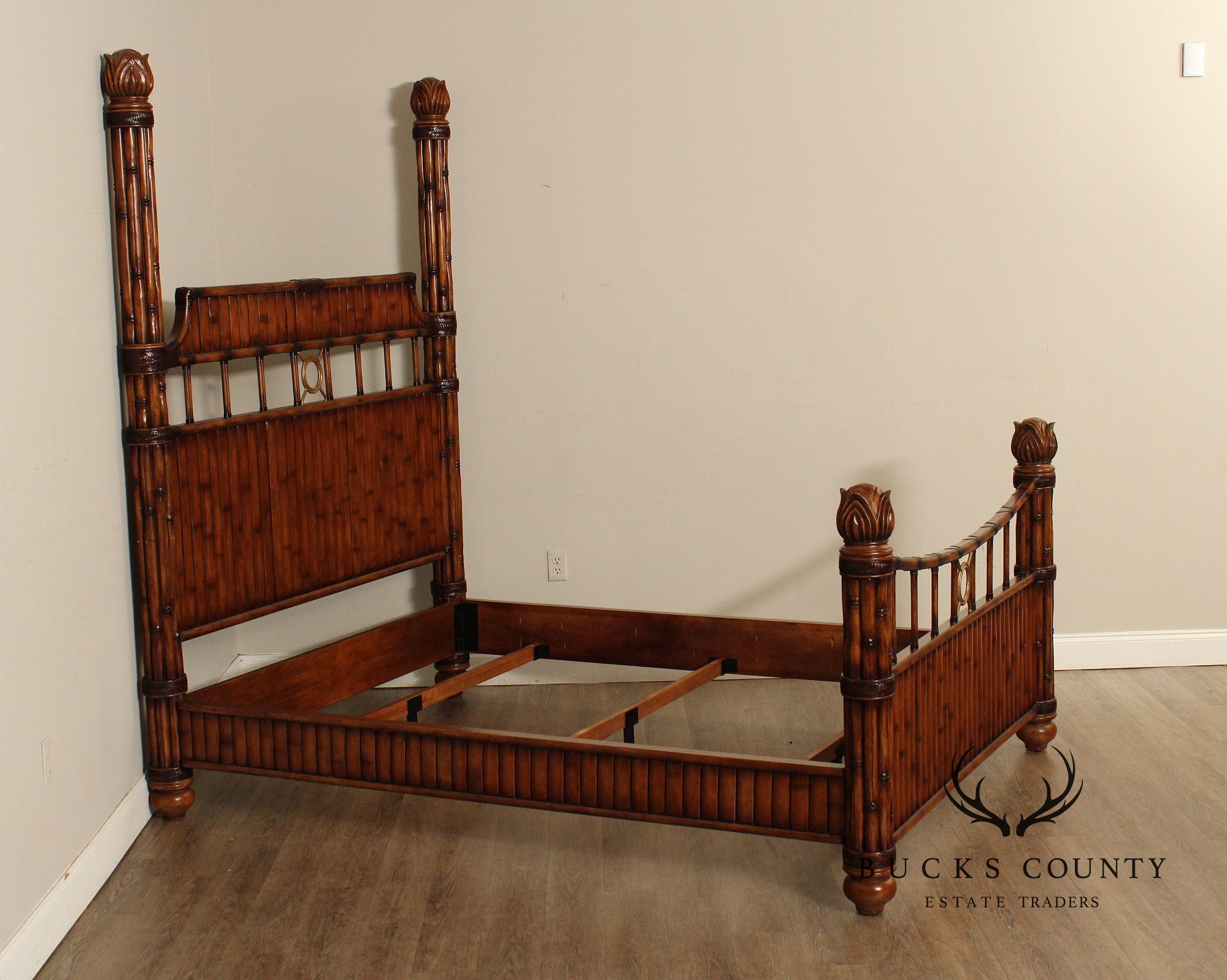 Tommy Bahama British Colonial Style Queen Poster Bed