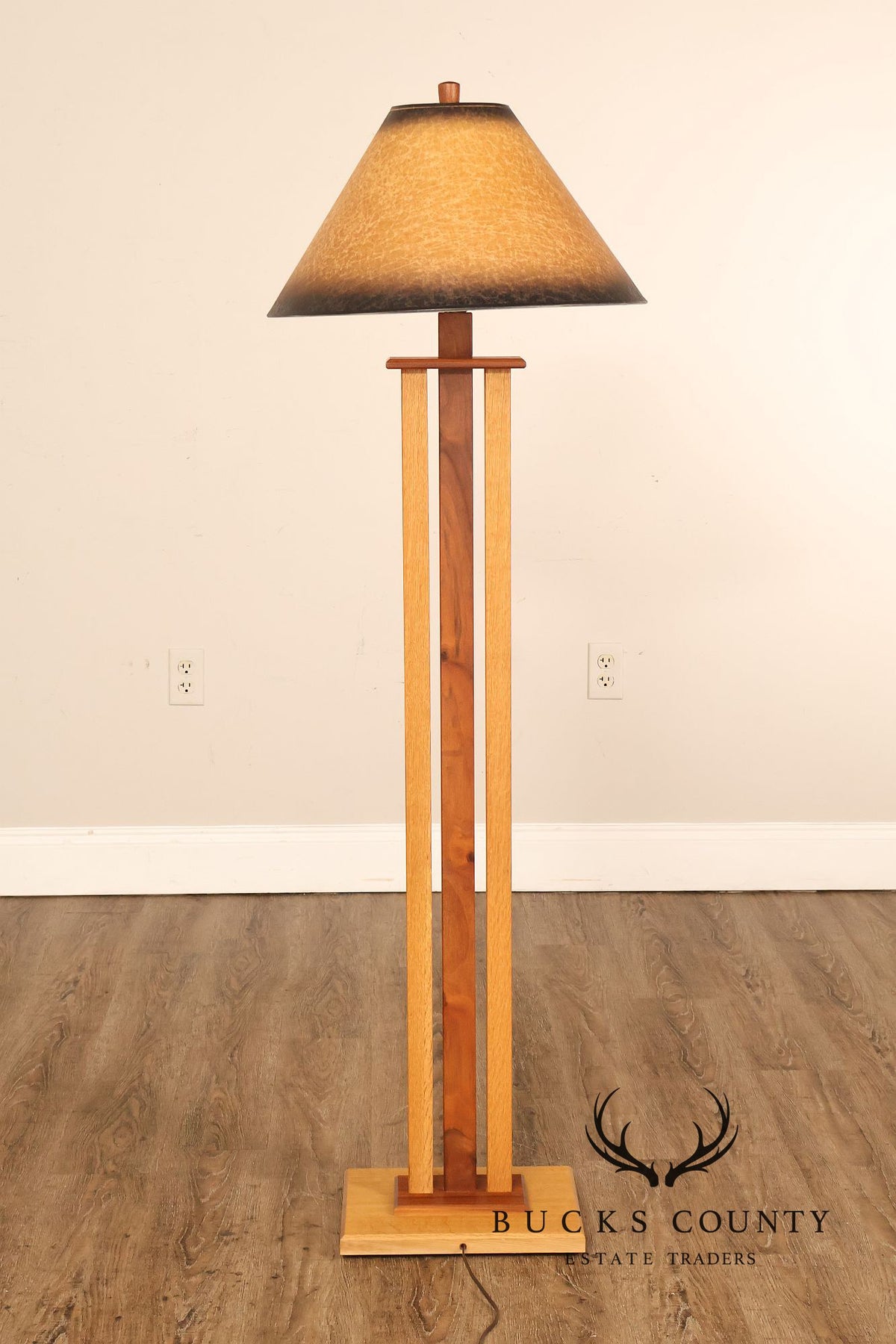Studio Crafted Mixed Wood Floor Lamp