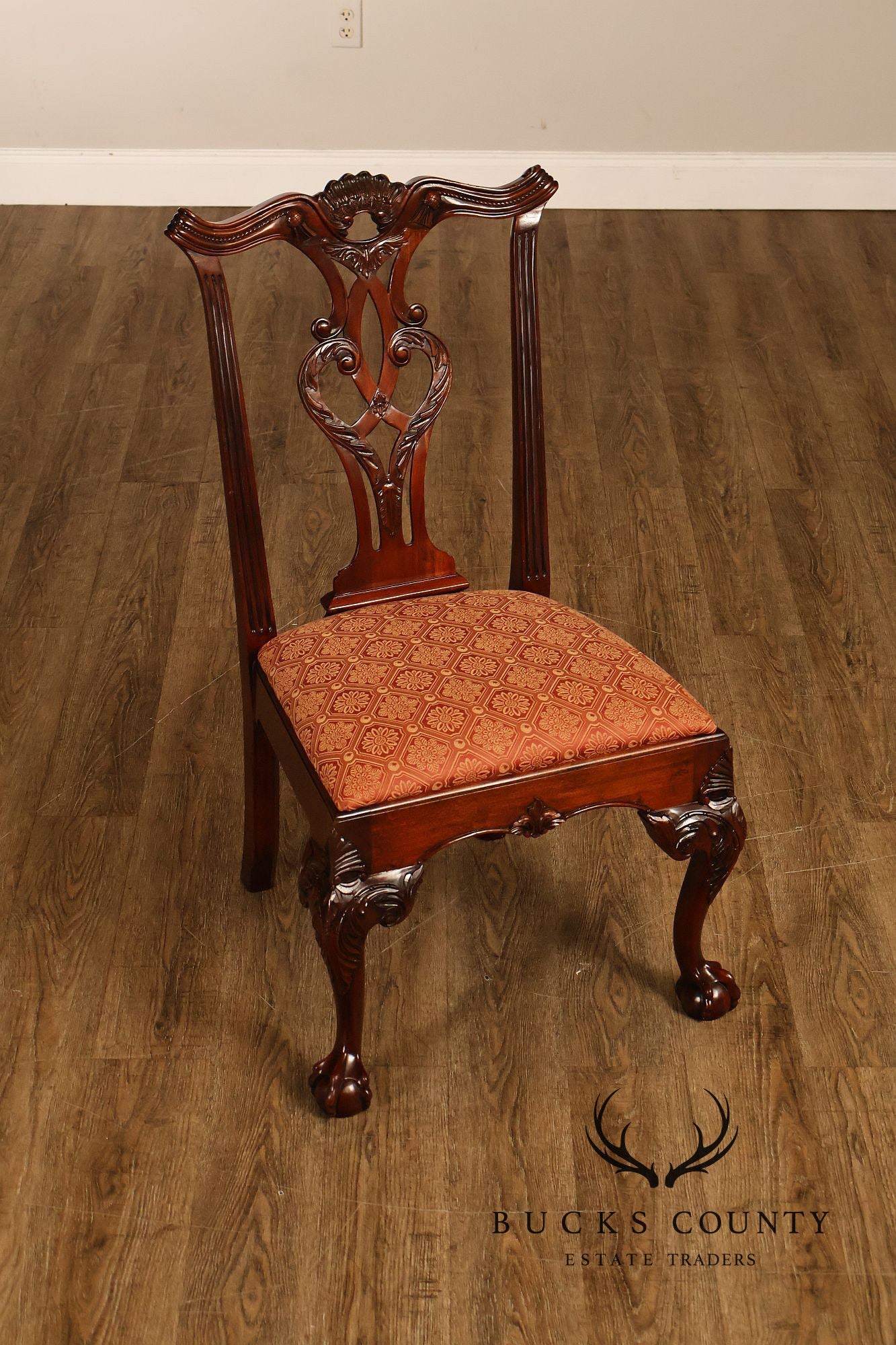 Henredon Chippendale Style Set of Six Mahogany Dining Chairs