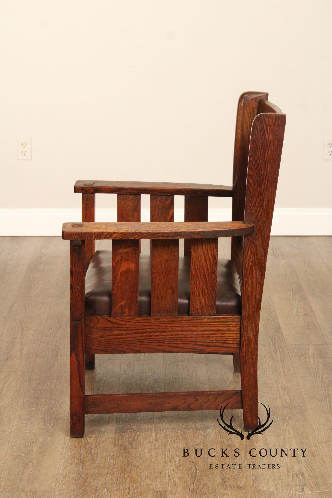 Antique Mission Oak Armchair