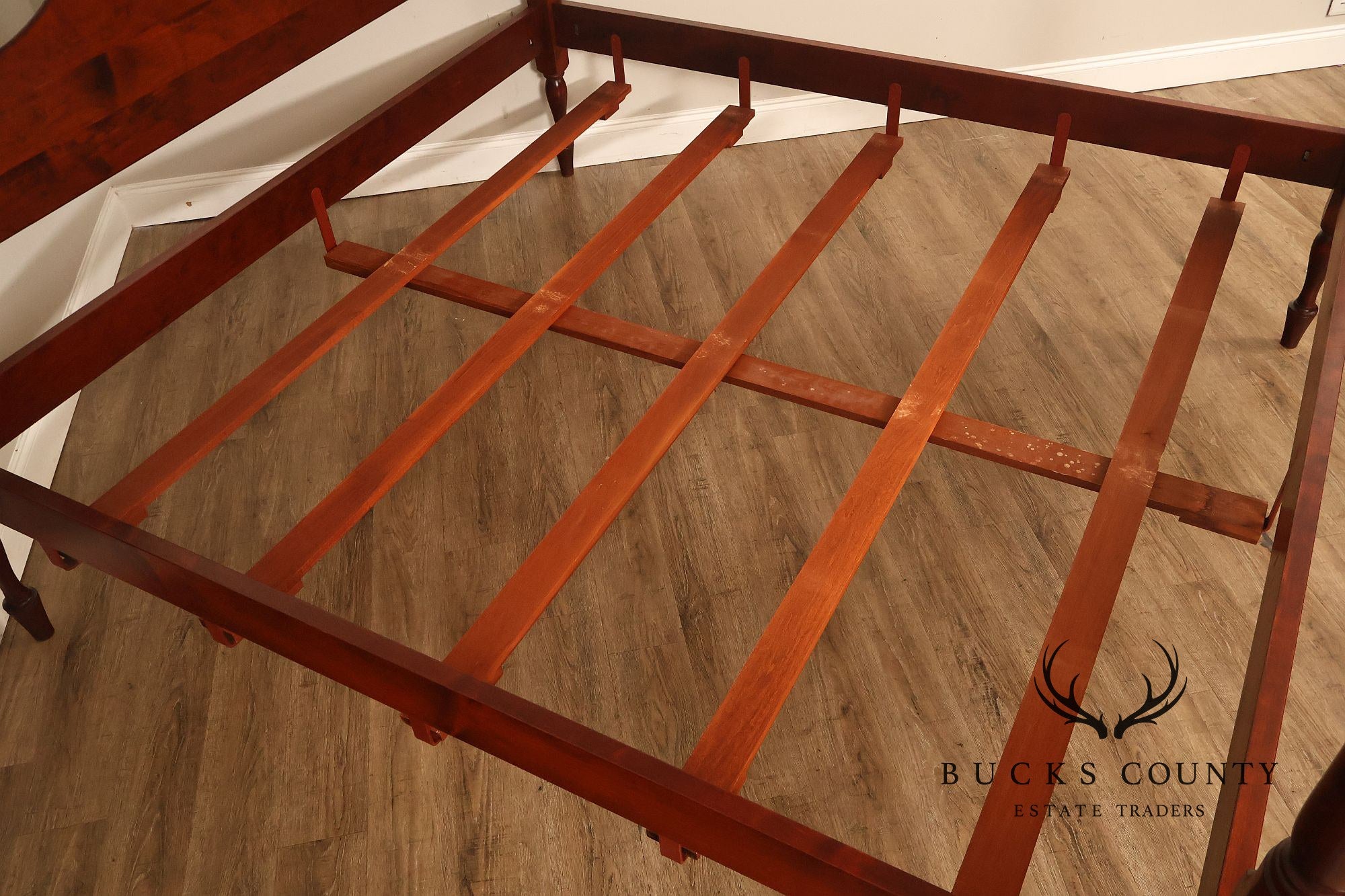 J.L. Treharn Sheraton Style King Maple Poster Bed