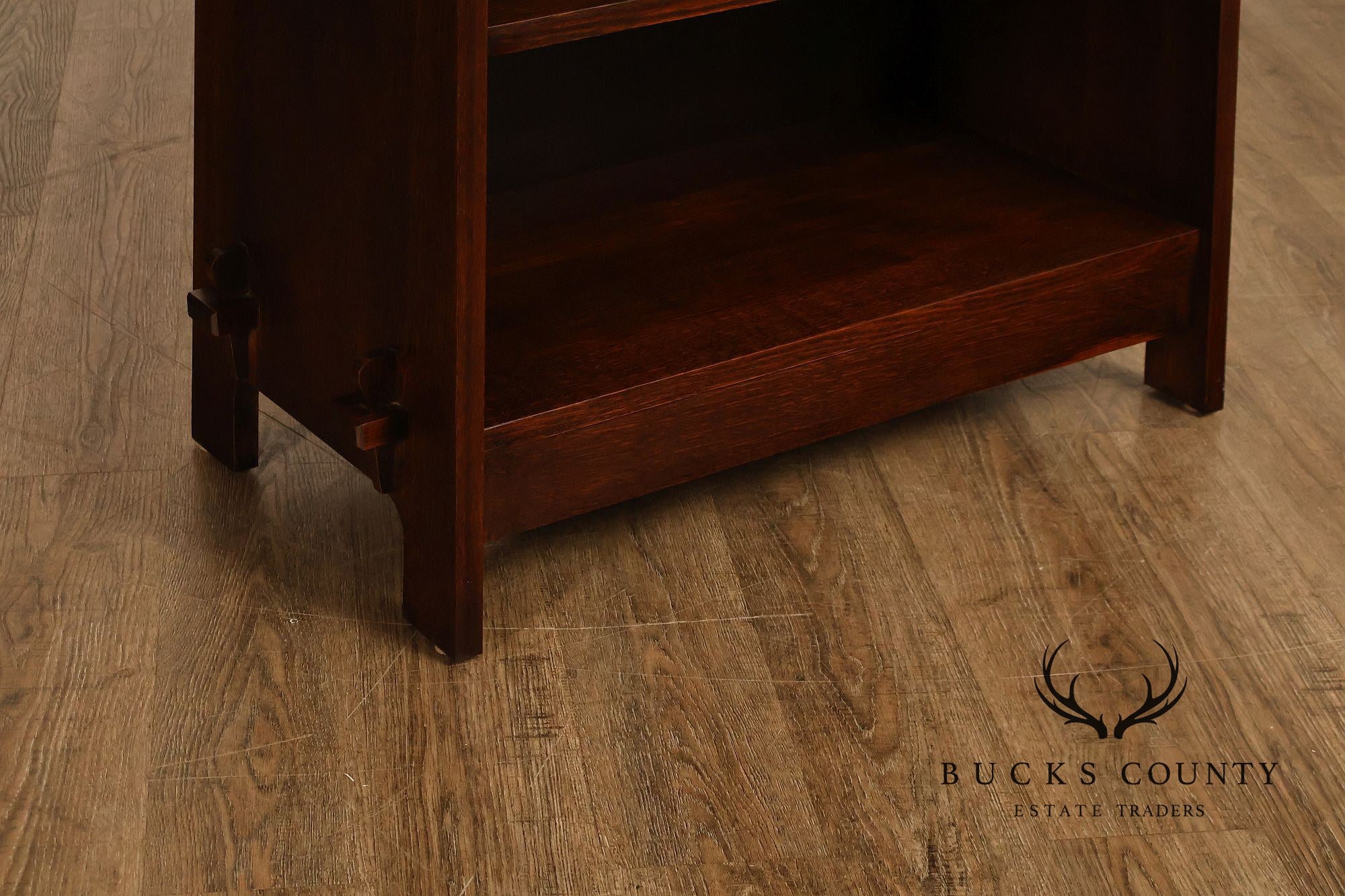 Stickley Mission Collection Oak Open Bookcase Shelf Cabinet