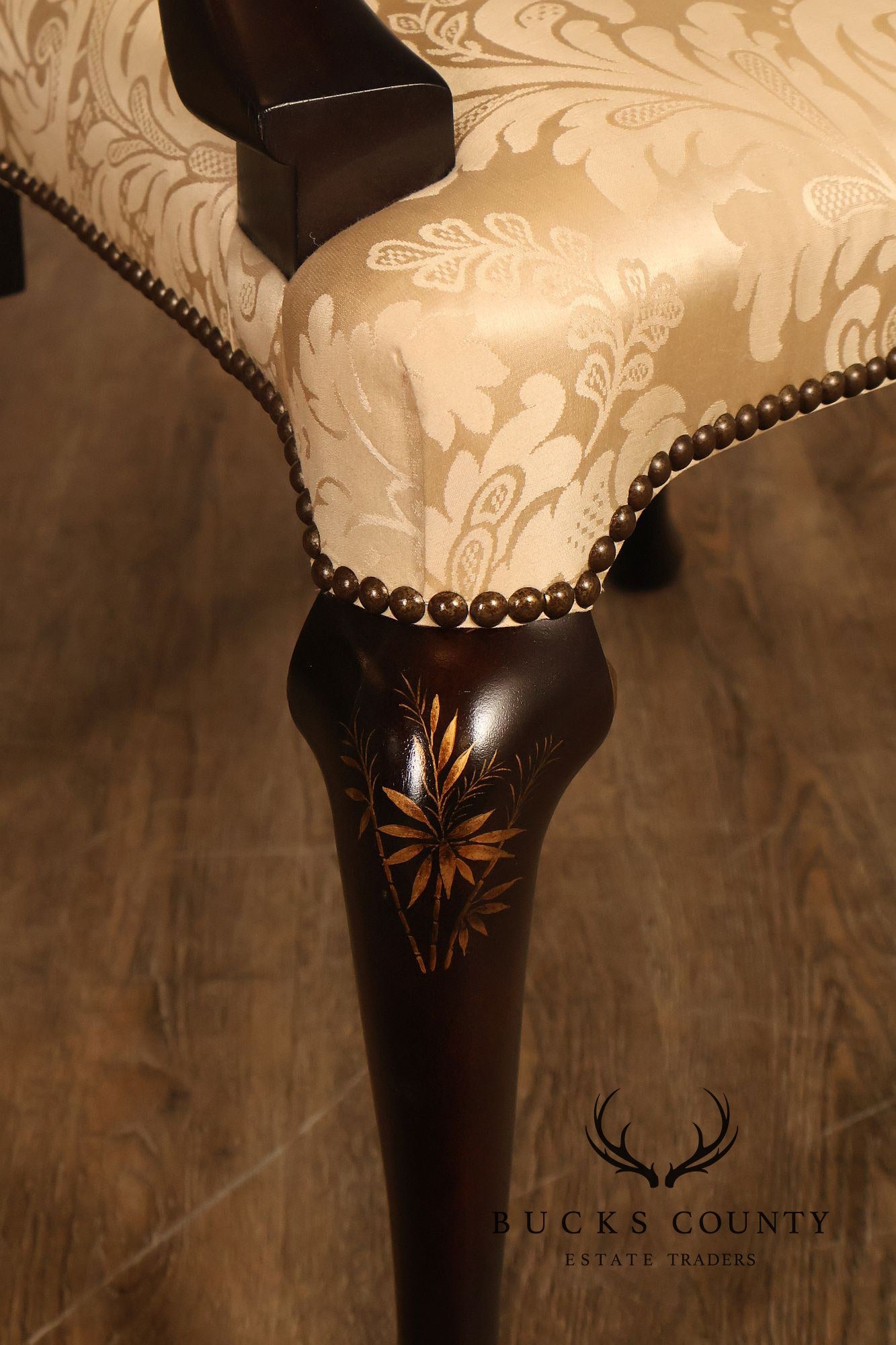 Baker Stately Homes Queen Anne Style Crown Armchair