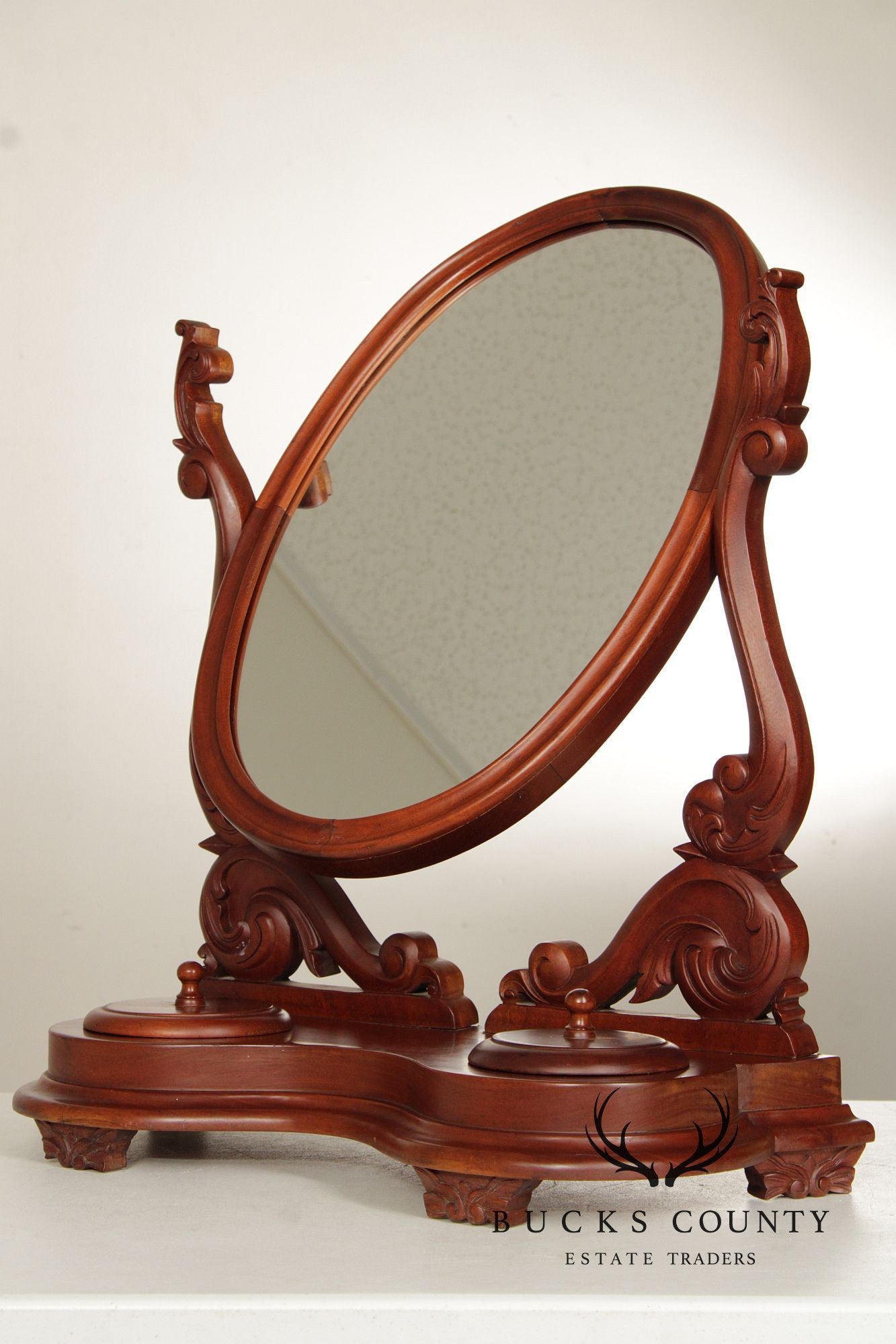 Victorian Style Vintage Mahogany Dresser Mirror