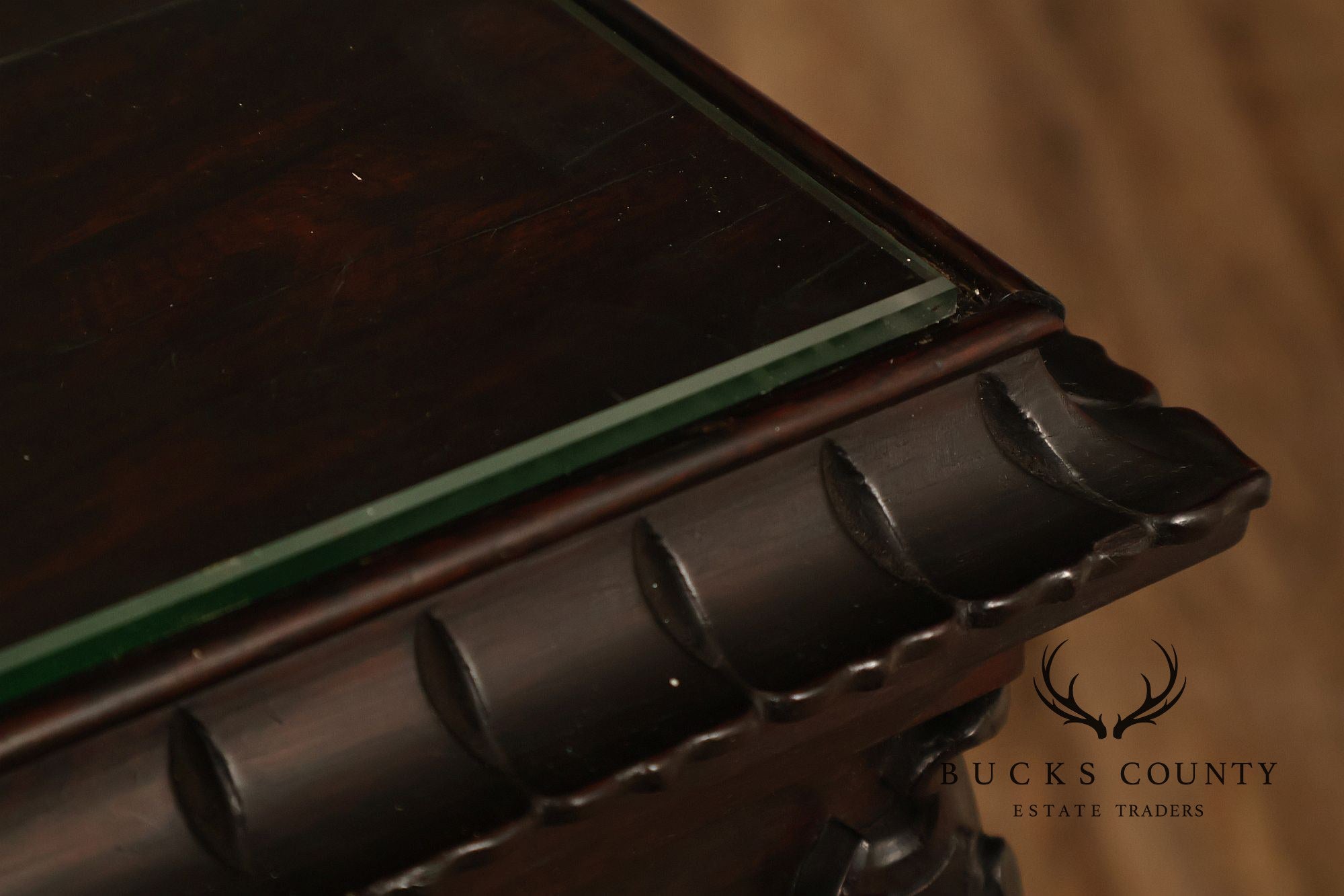Antique Victorian Rosewood Carved Server