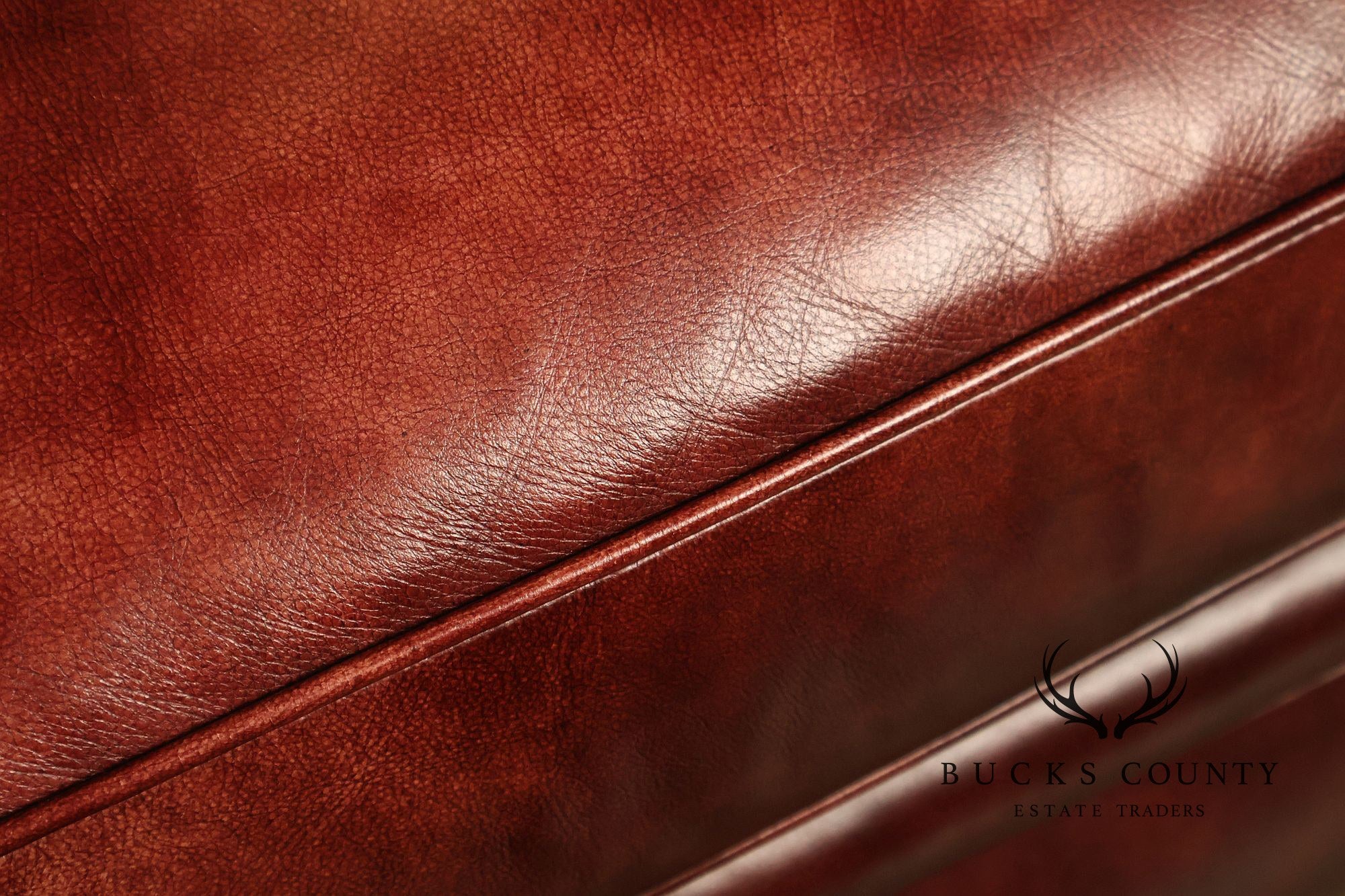 Hancock & Moore Pair of Red Leather 'Clivedon' Armchairs