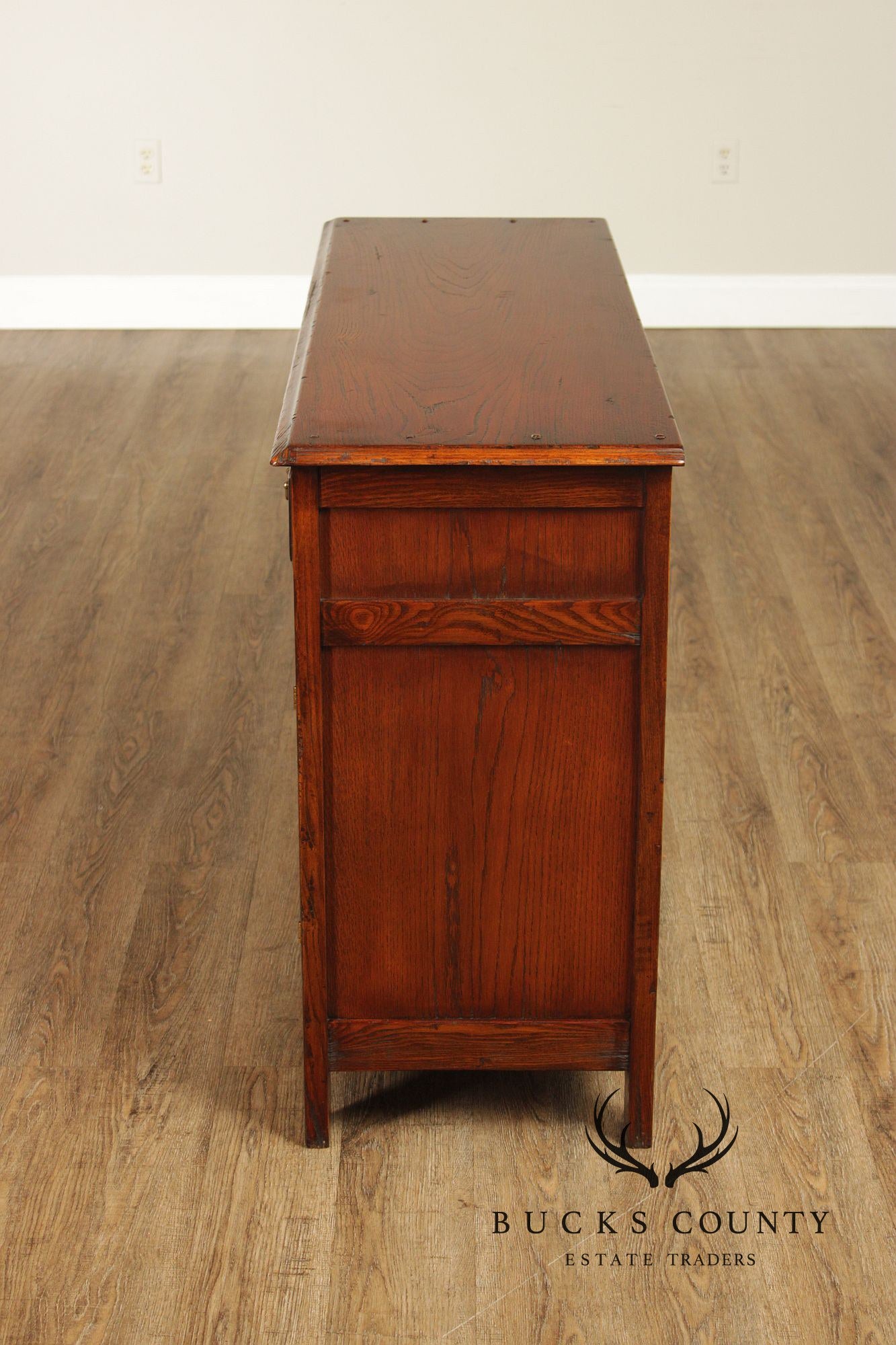 Bevan Funnell English Carved Oak Buffet Sideboard