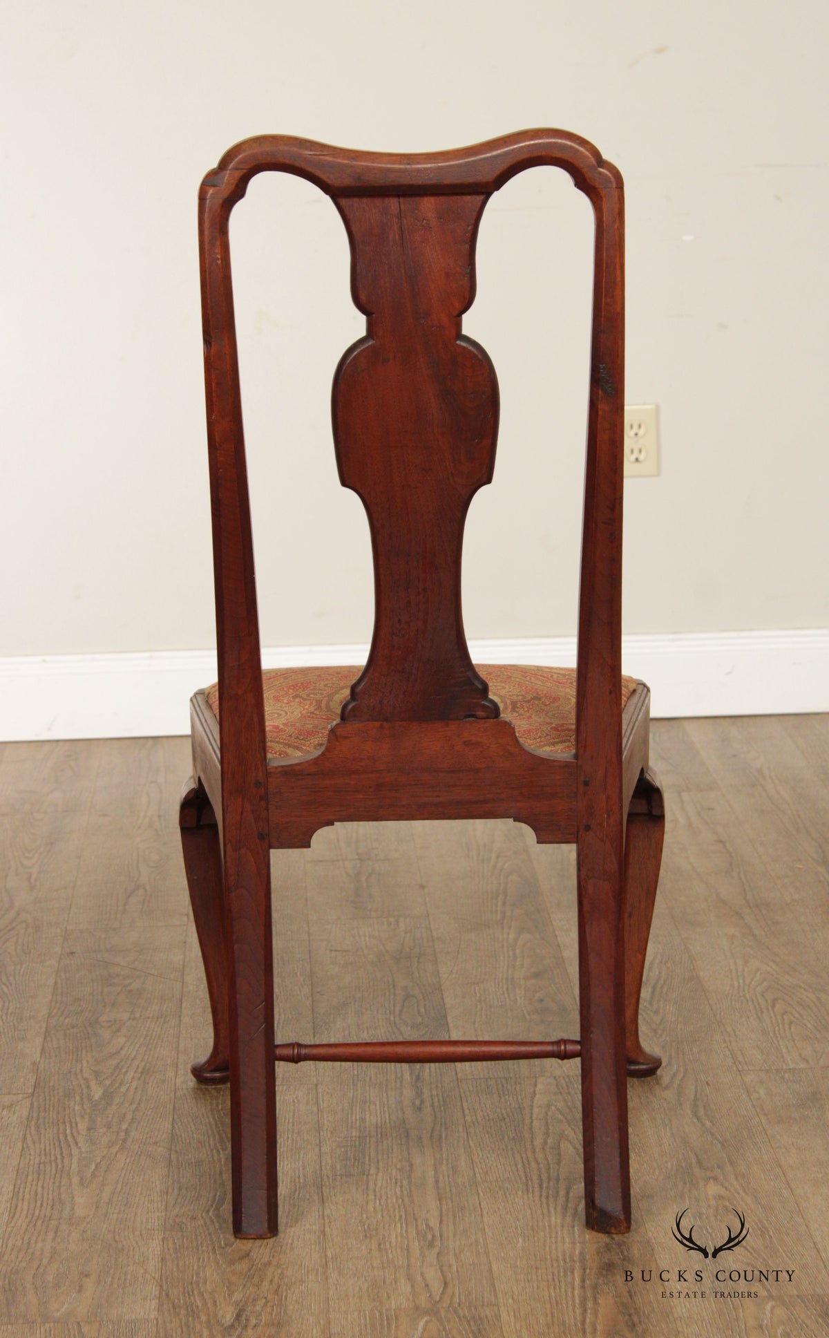 Queen Anne Carved Mahogany Side Dining Chair