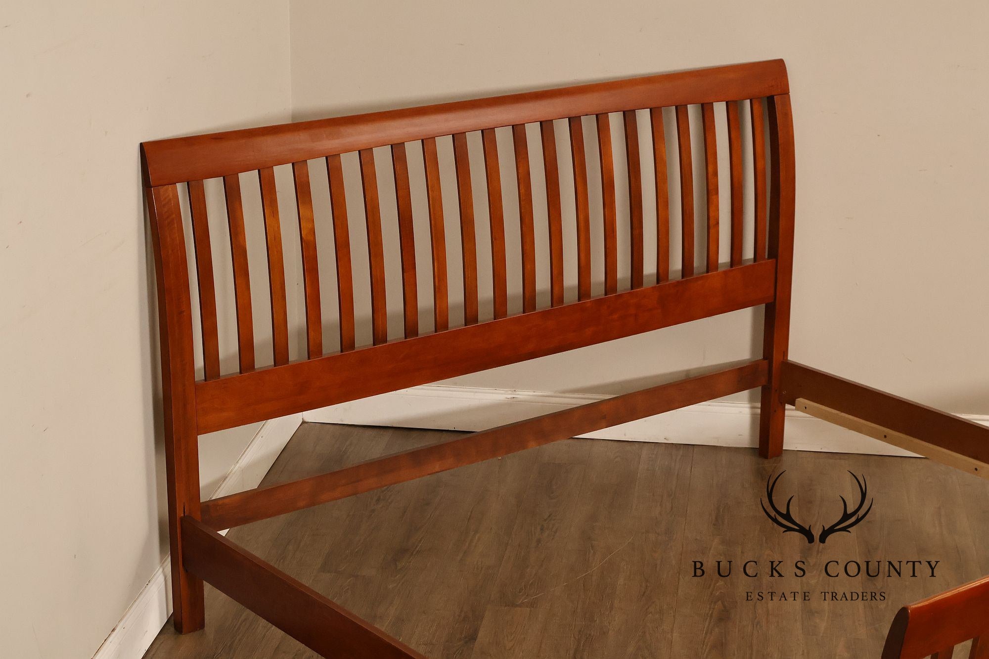 Kincaid Furniture Mission Style Cherry Slatted  King Size Sleigh Bed