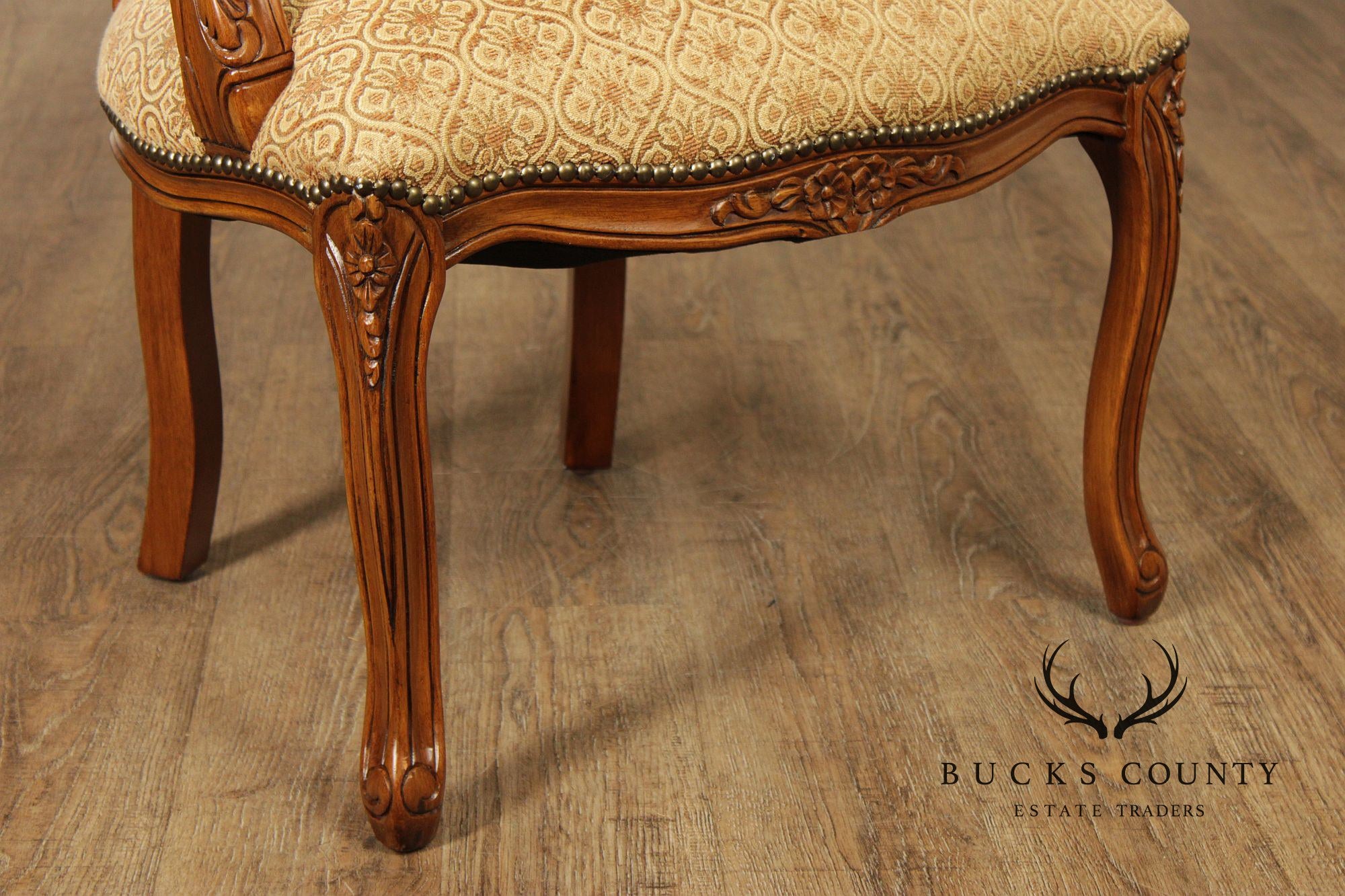 French Louis XV Style Pair of Fauteuil Armchairs