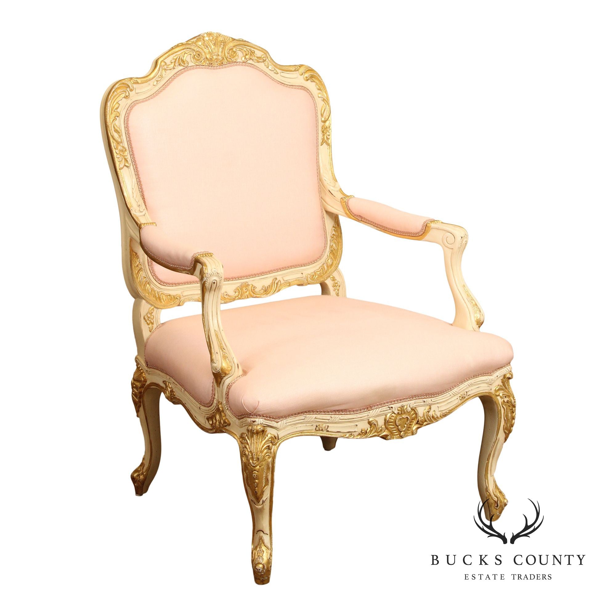 Ralph Lauren Venetian Style Partial Gilt Armchair