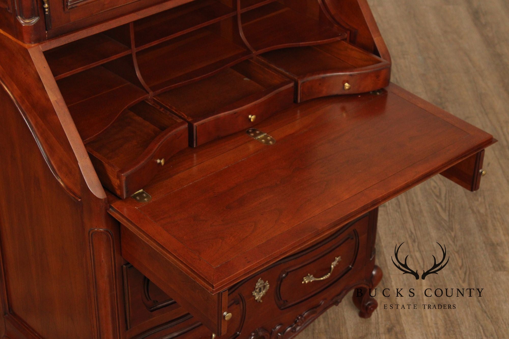 Century Furniture French Louis XV Style Cherry Secretary Desk