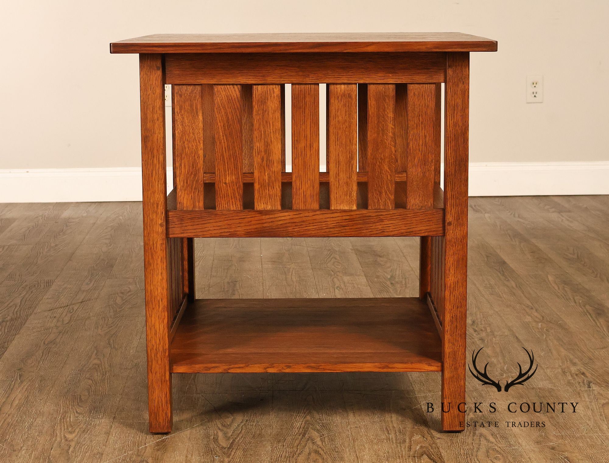Stickley Mission Collection Slatted Oak Book Table