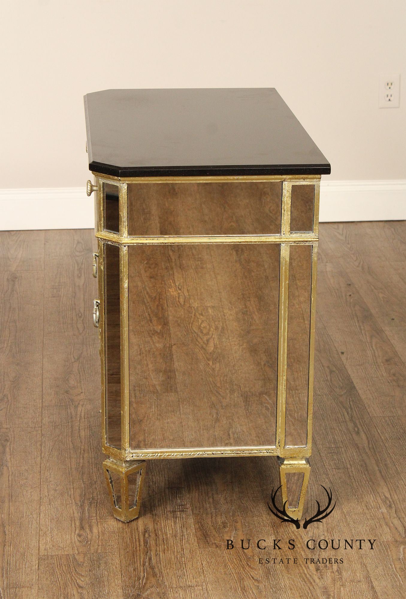 Z Gallerie 'Borghese' Granite Top Mirrored Nightstand