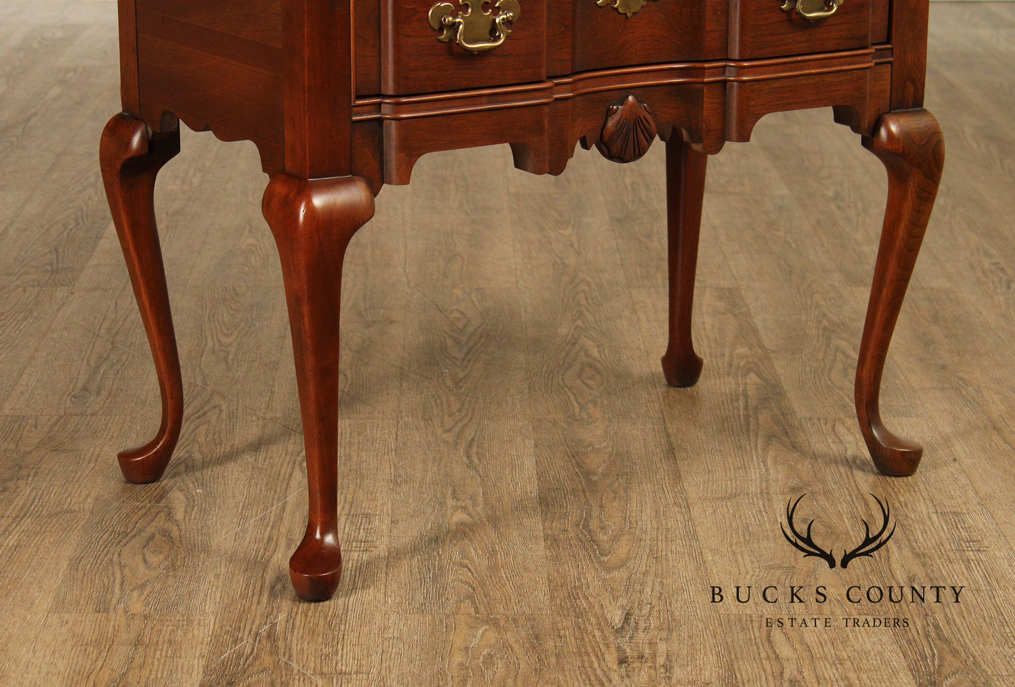 Queen Anne Style Cherry Blockfront Lowboy