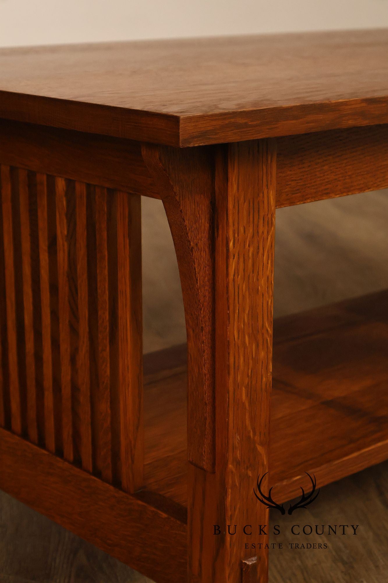 Stickley Mission Collection Oak Spindle Coffee Table