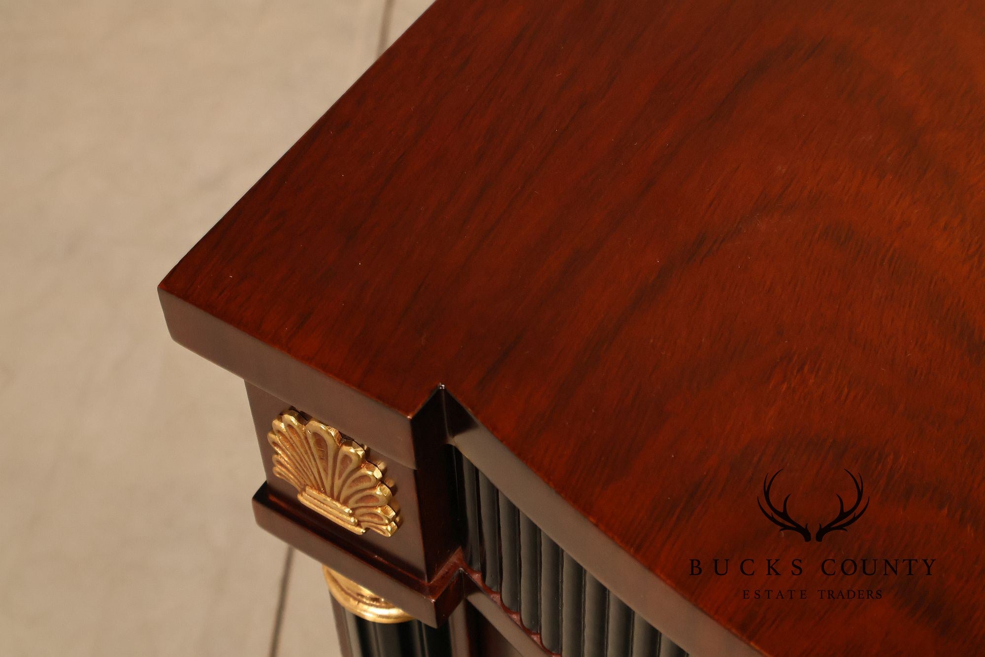 Mariner Luxury Furniture Empire Style Pair Of Mahogany Nightstands