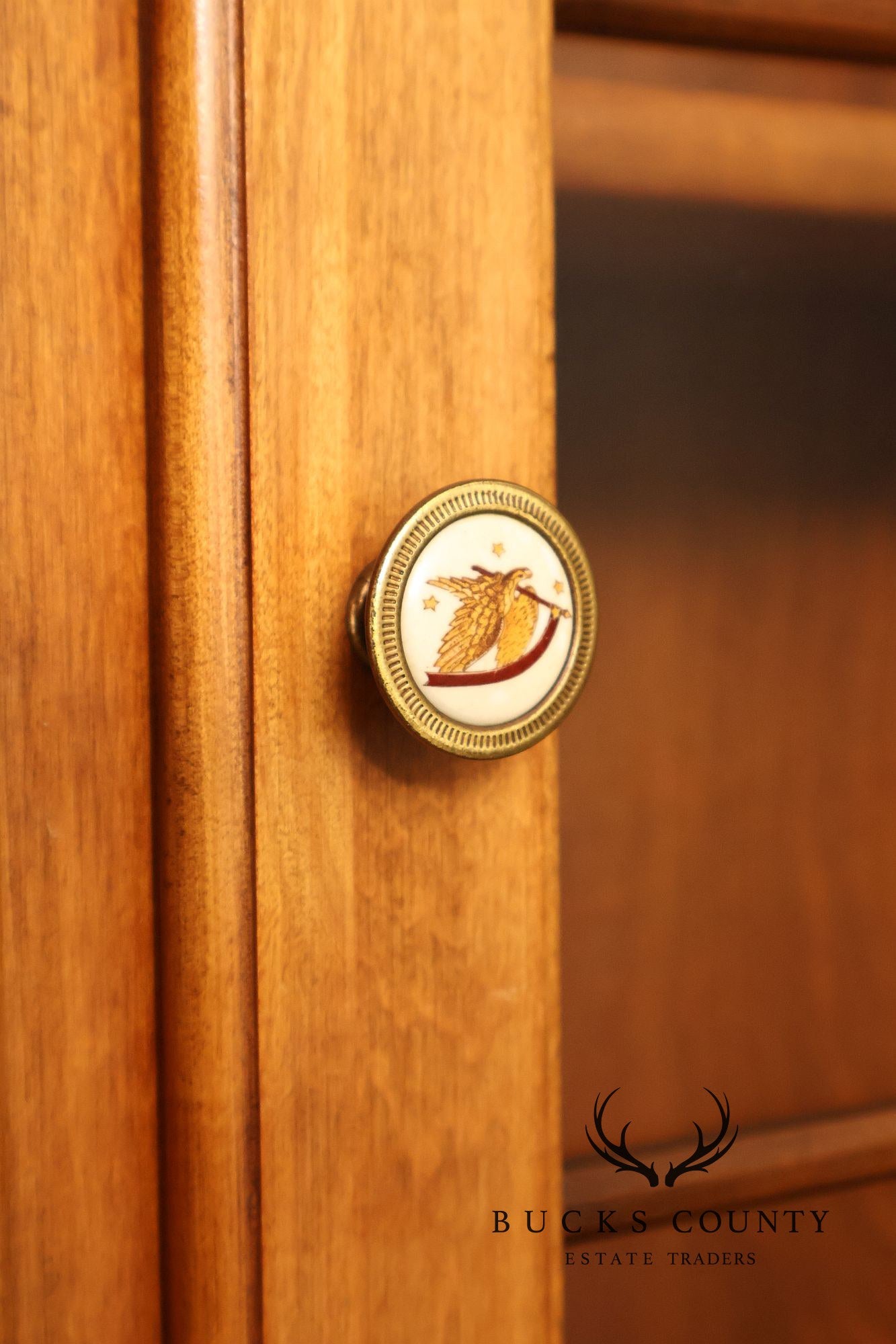 Hitchcock Two Piece Maple Step Back Hutch