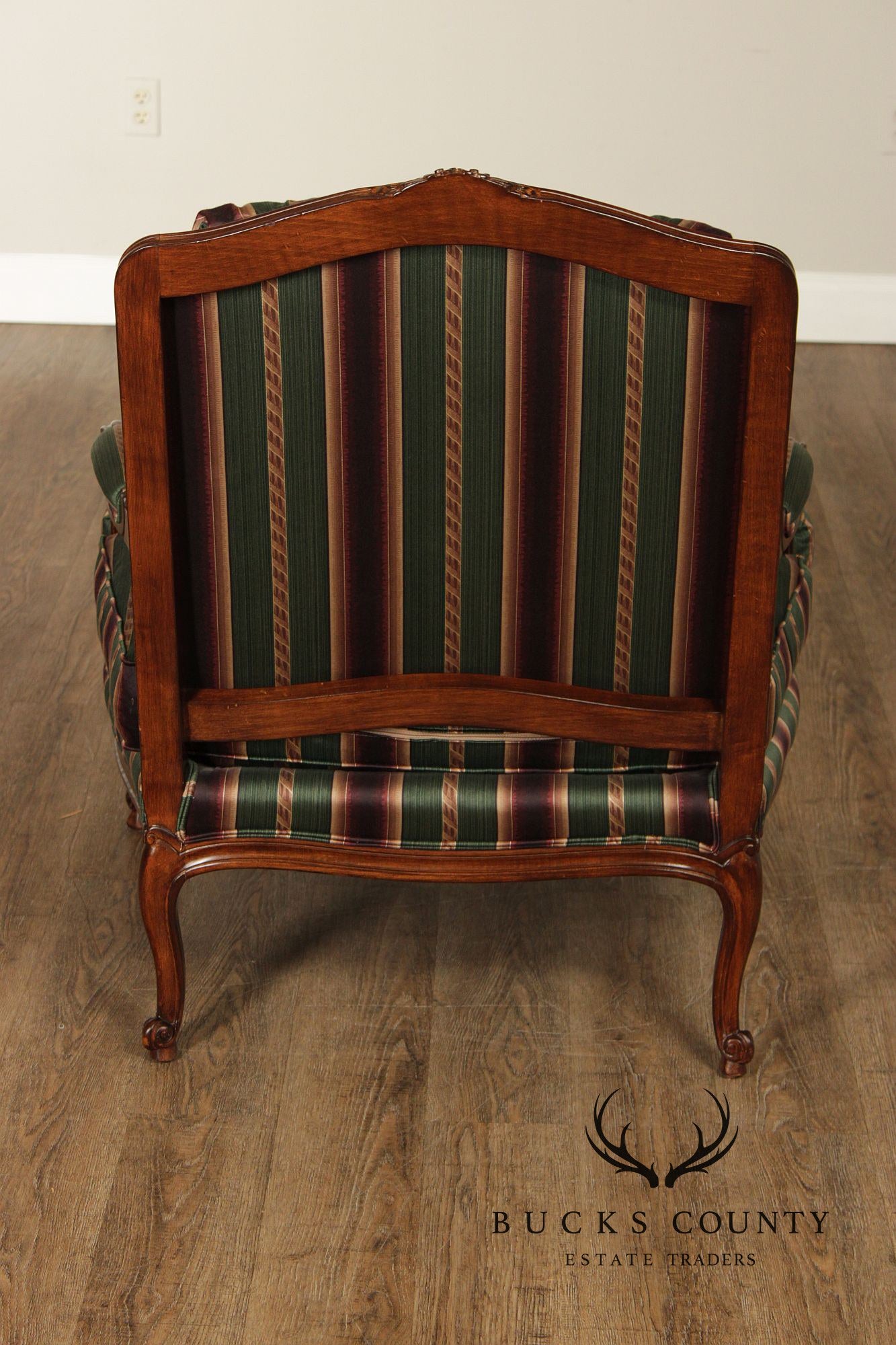 Sherrill Furniture French Louis XV Style Pair of Bergere Armchairs