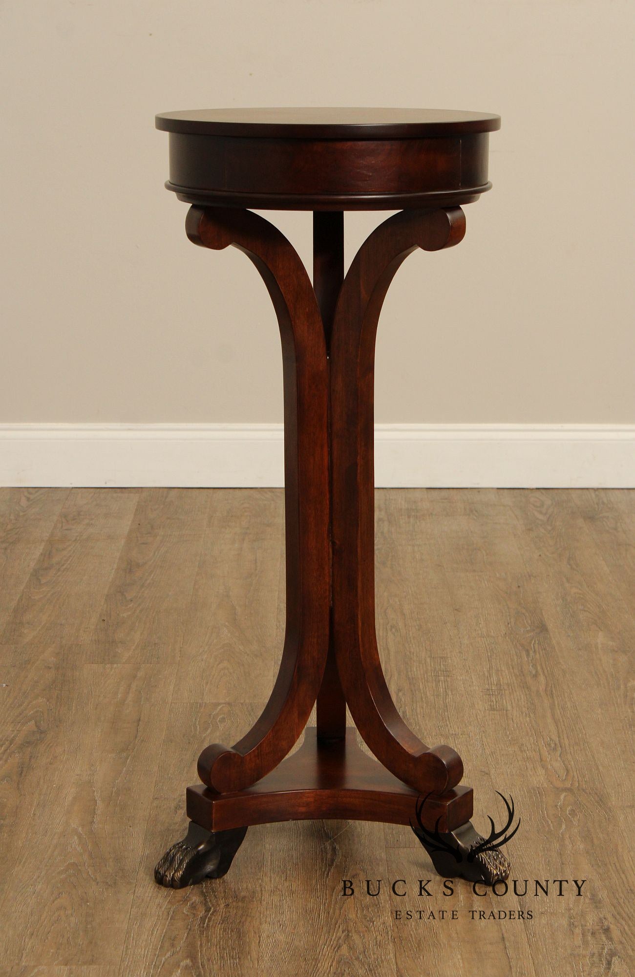 Empire Style Cherry Claw Foot Pedestal