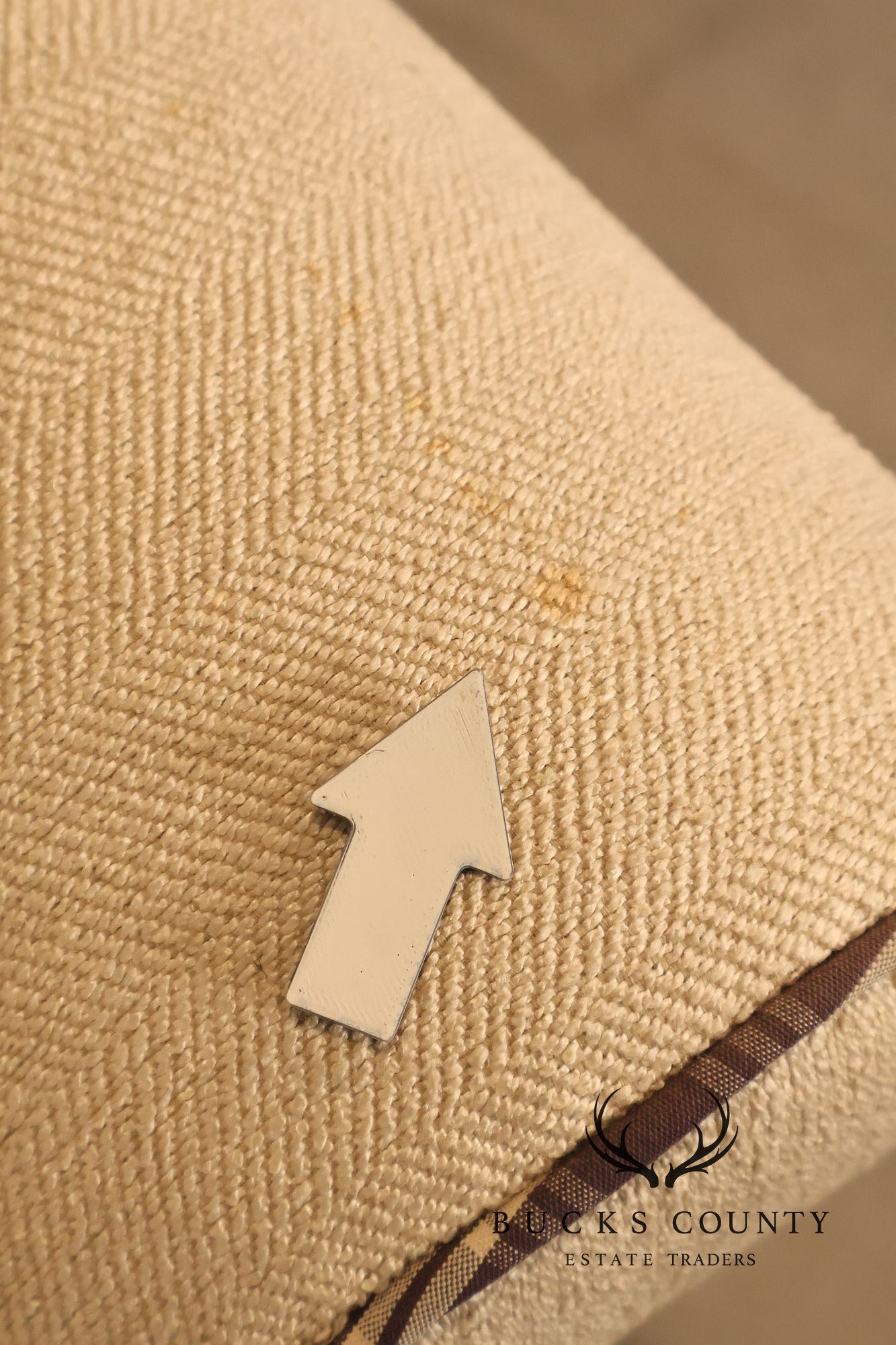 Ethan Allen Vintage Chippendale Style Upholstered Sofa