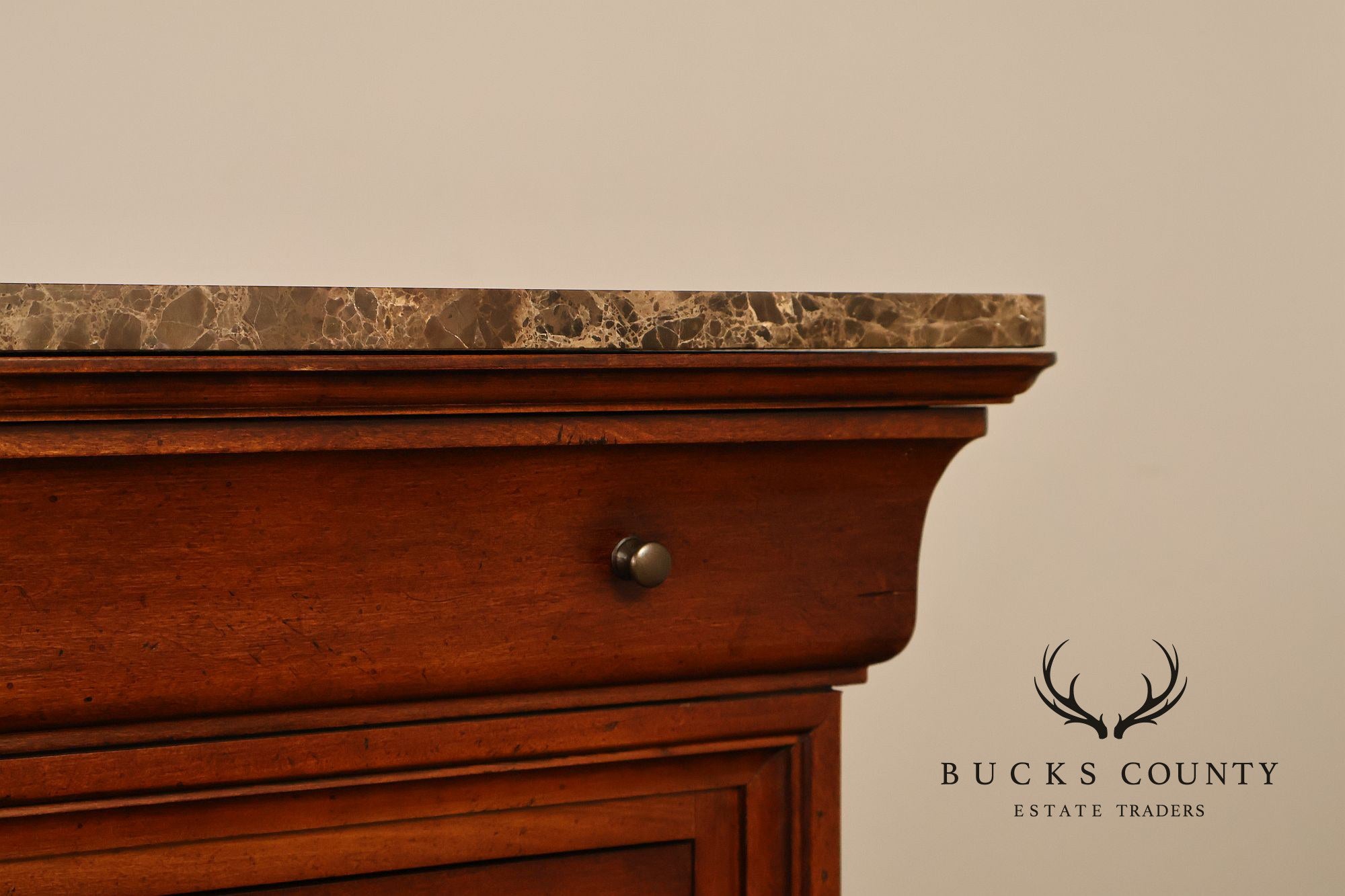 Thomasville King Street Collection Marble Top Four Door Credenza