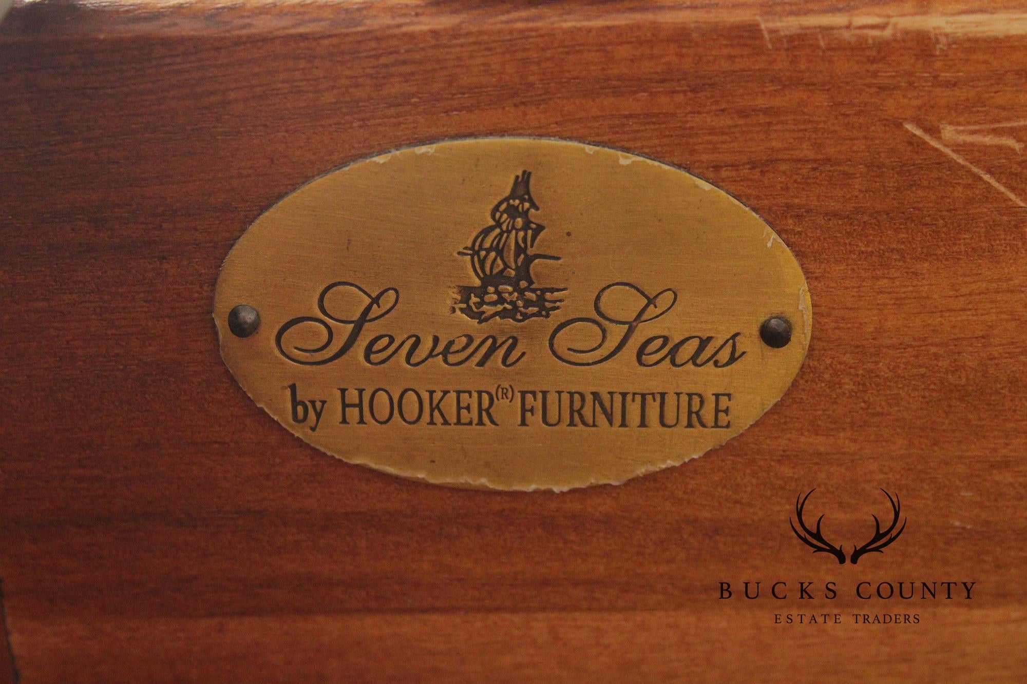 Hooker Furniture 'Seven Seas' Georgian Style Carved Mahogany File Cabinet