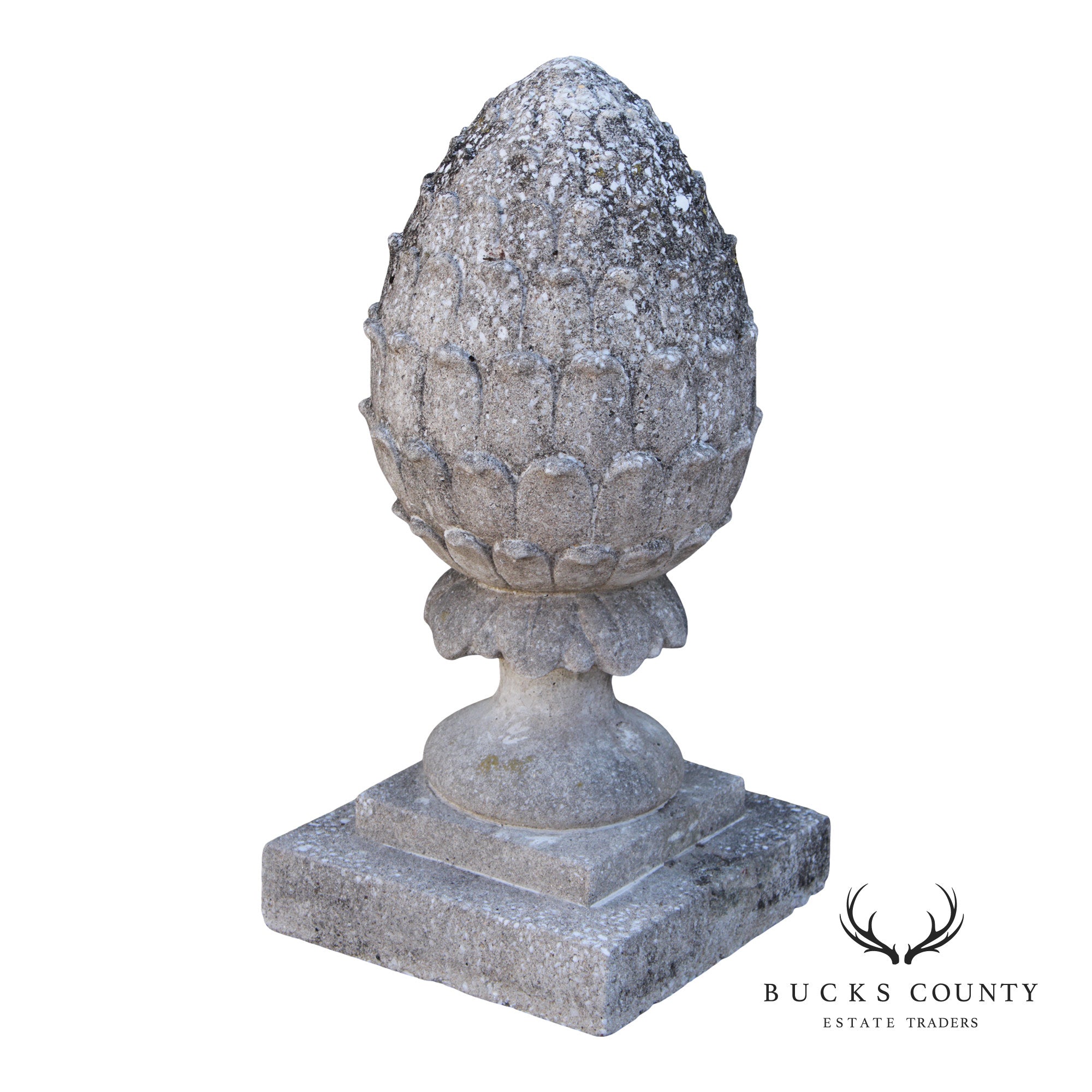 Vintage Cast Cement Artichoke Garden Ornament