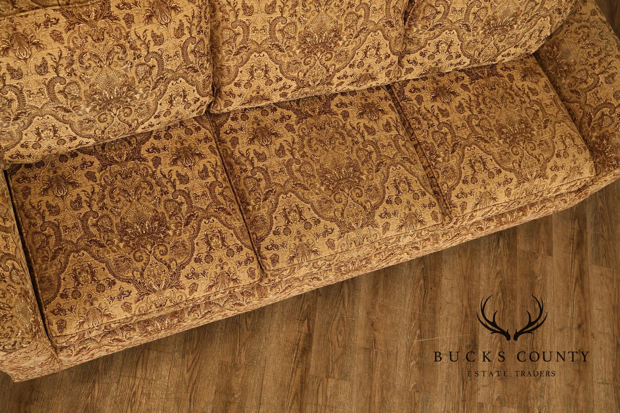 Stickley Fine Upholstery Traditional Three Cushion Sofa