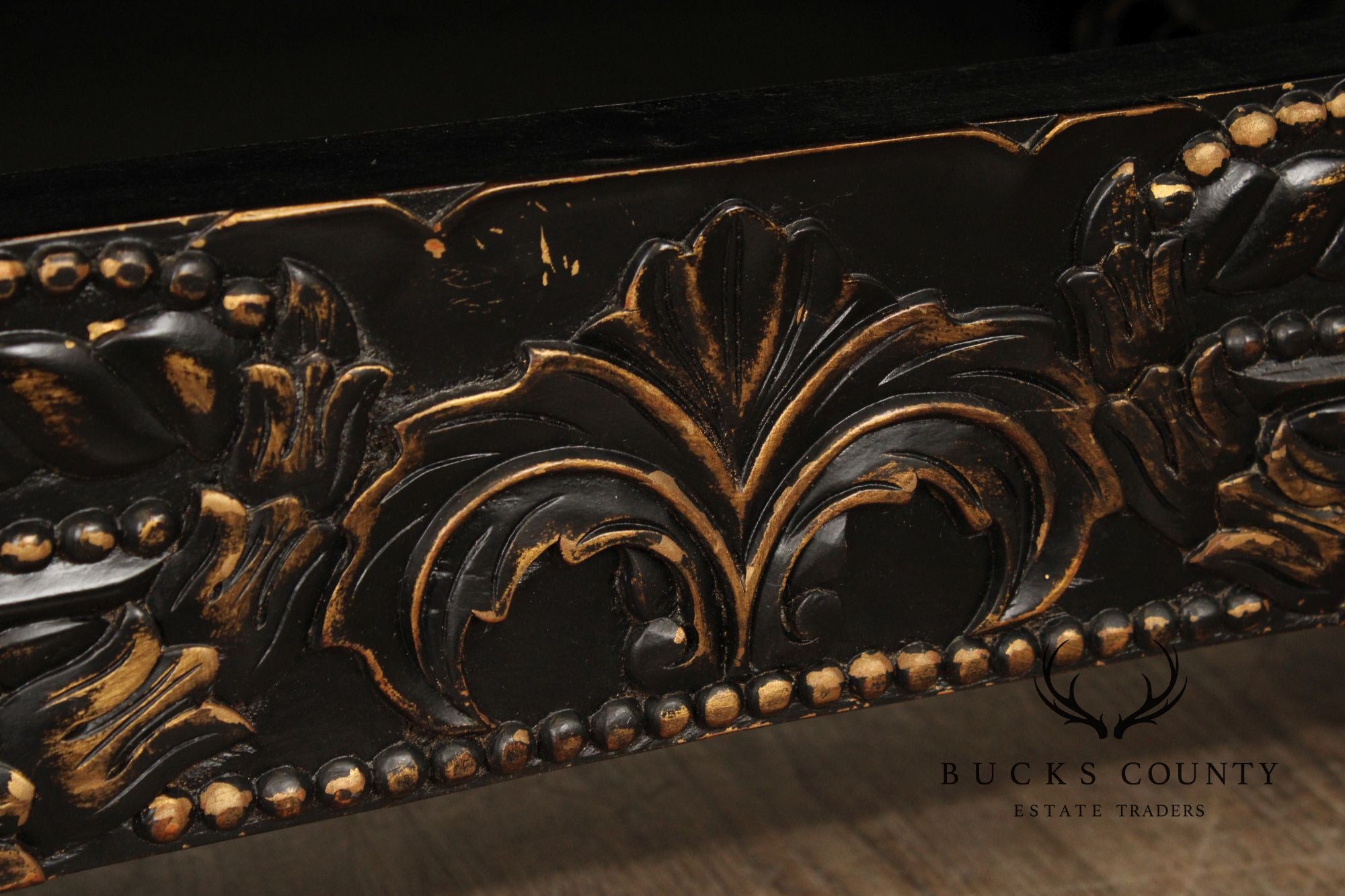 French Empire Style Antiqued Window Bench