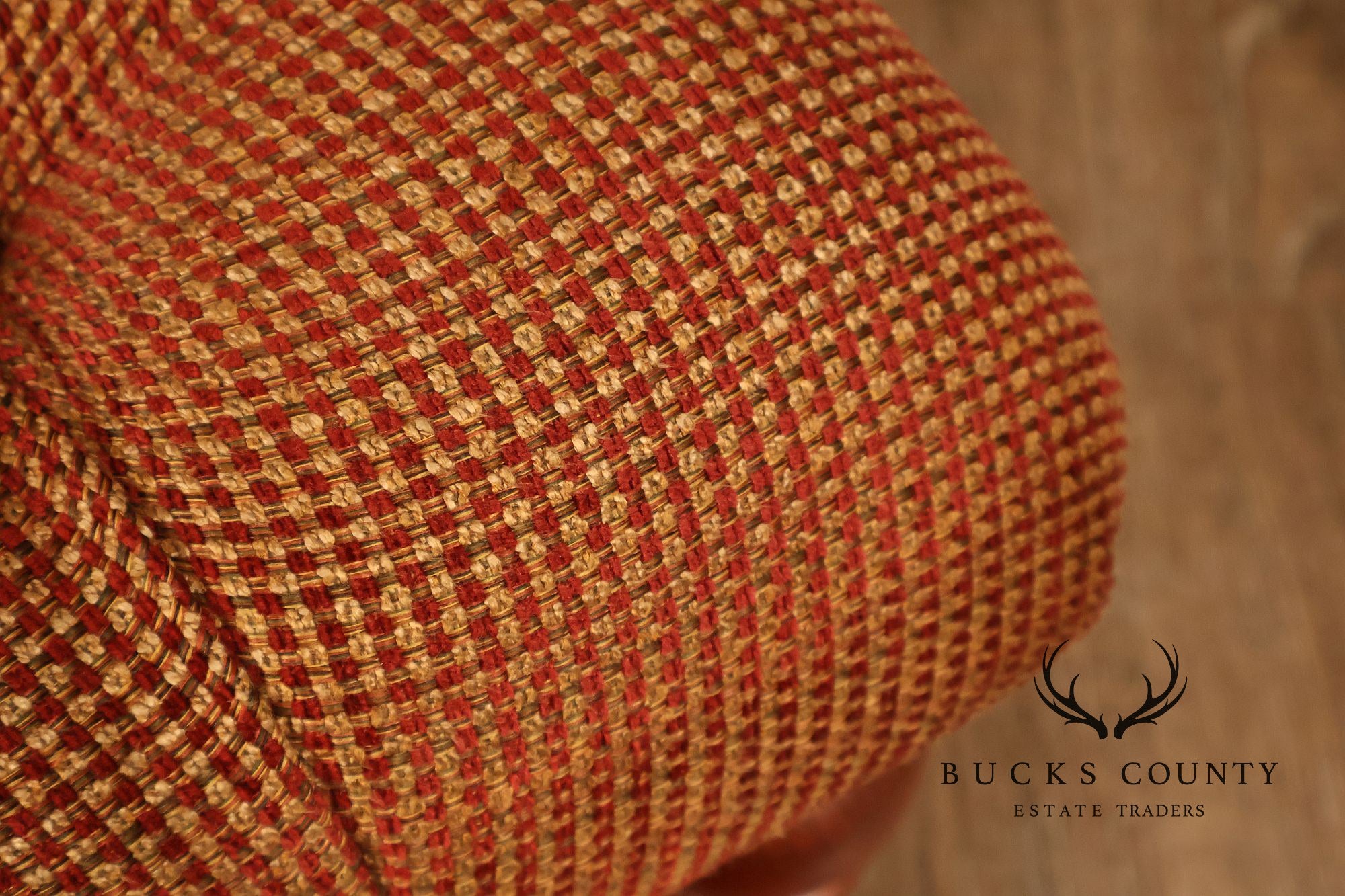 Stickley Leopold Wingback Upholstered Tufted Chair And Ottoman