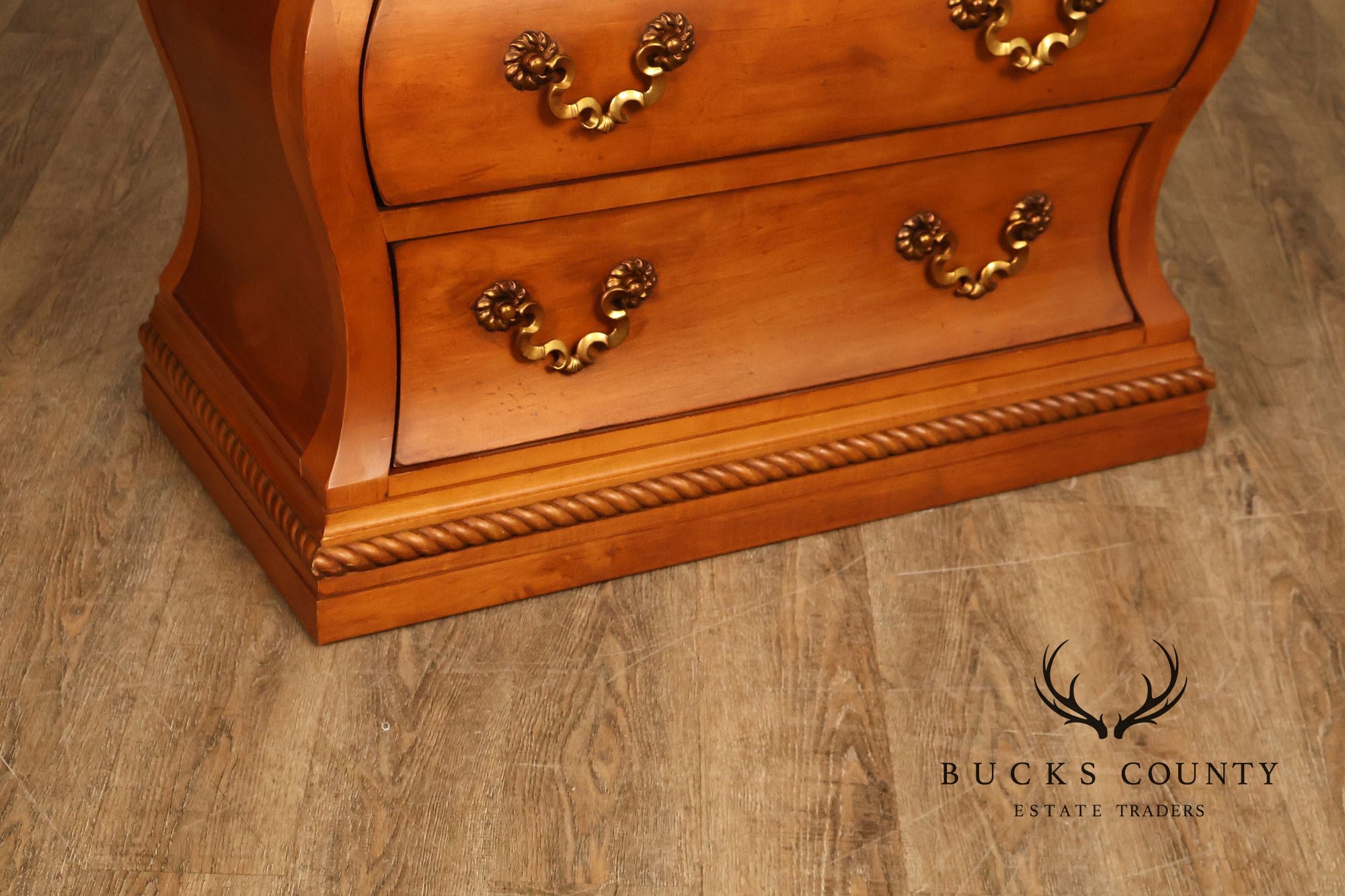 Century Furniture Baroque Style Marble Top Bombe Chest Of Drawersd