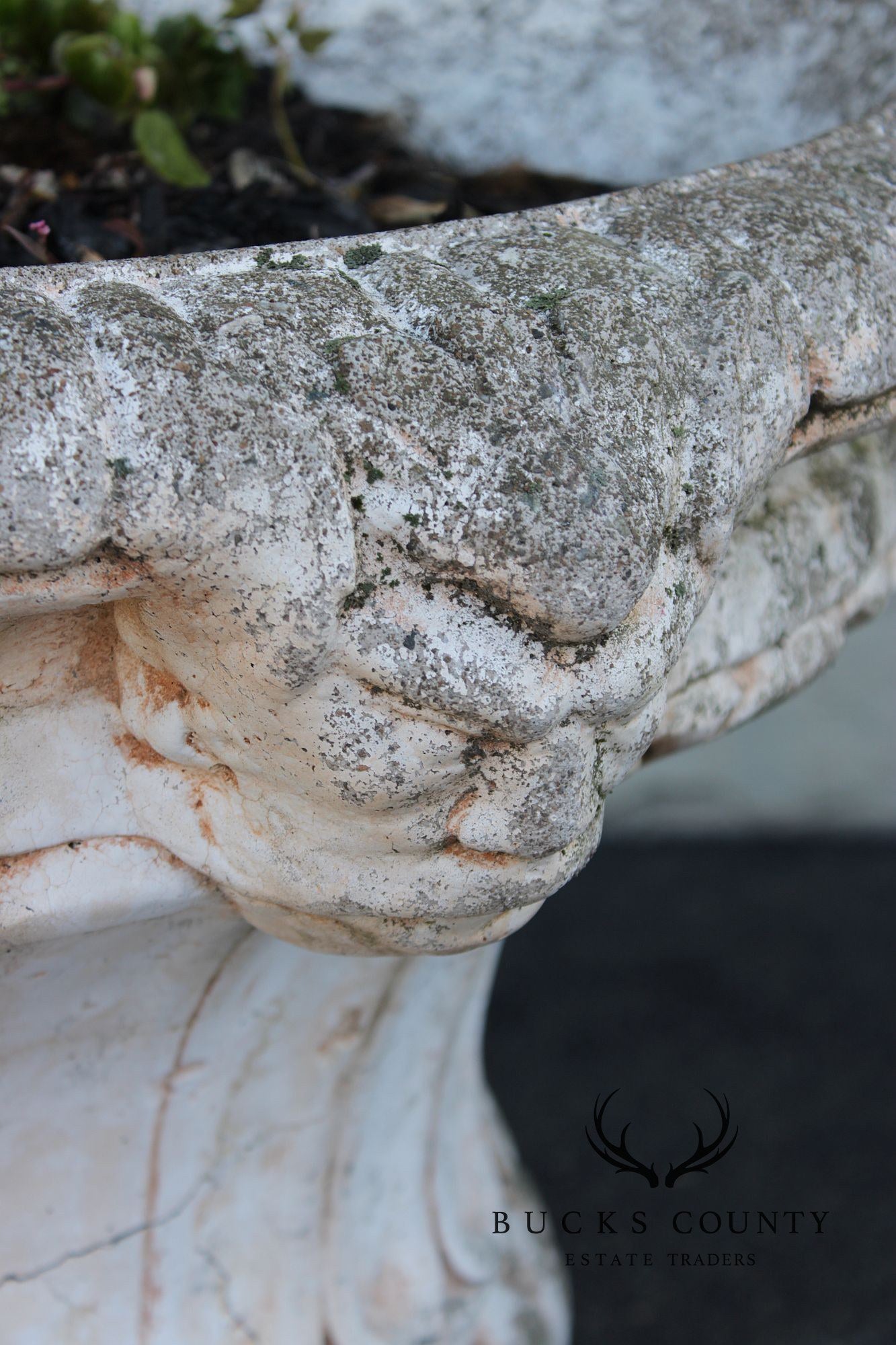 Classical Style Pair of Cast Stone Garden Urns