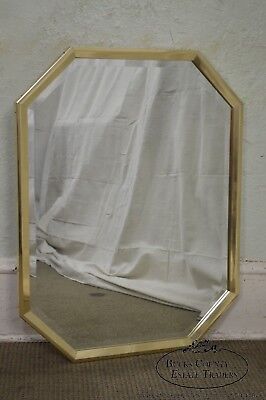 Friedman Brothers Brass Frame Octagon Beveled Wall Mirror