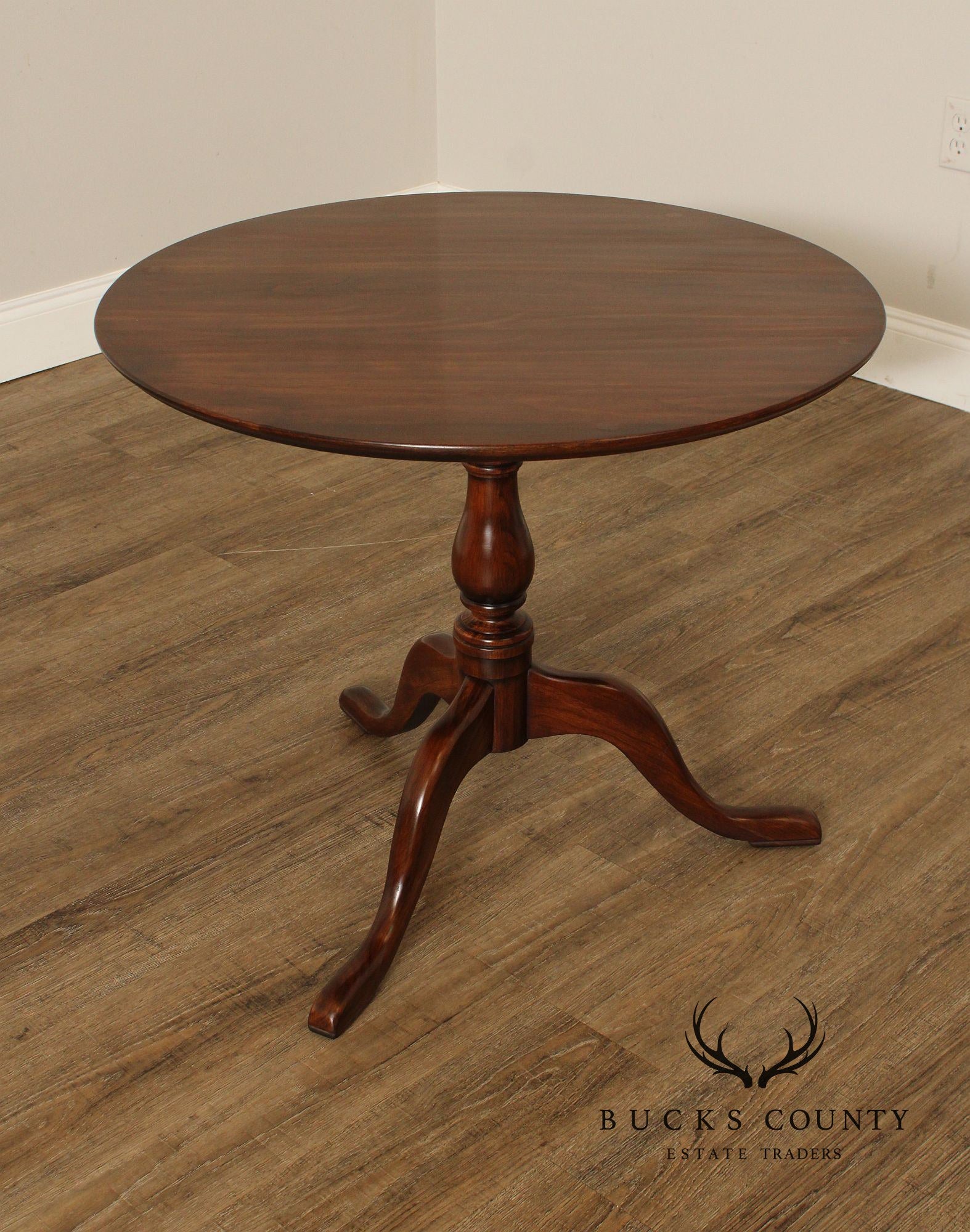 Harden Traditional Cherry Round Top Side Table