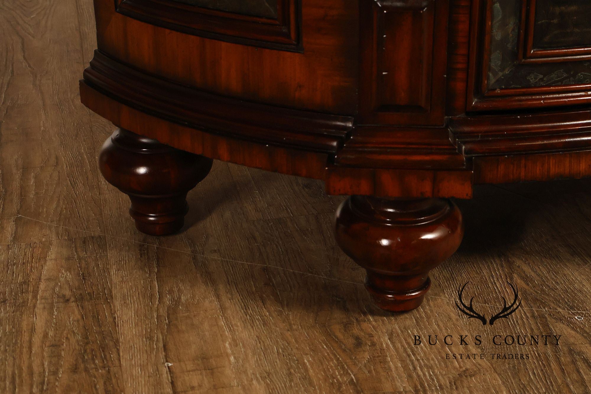 Maitland-Smith Pair Of Mahogany Three Drawer Chest Nightstands